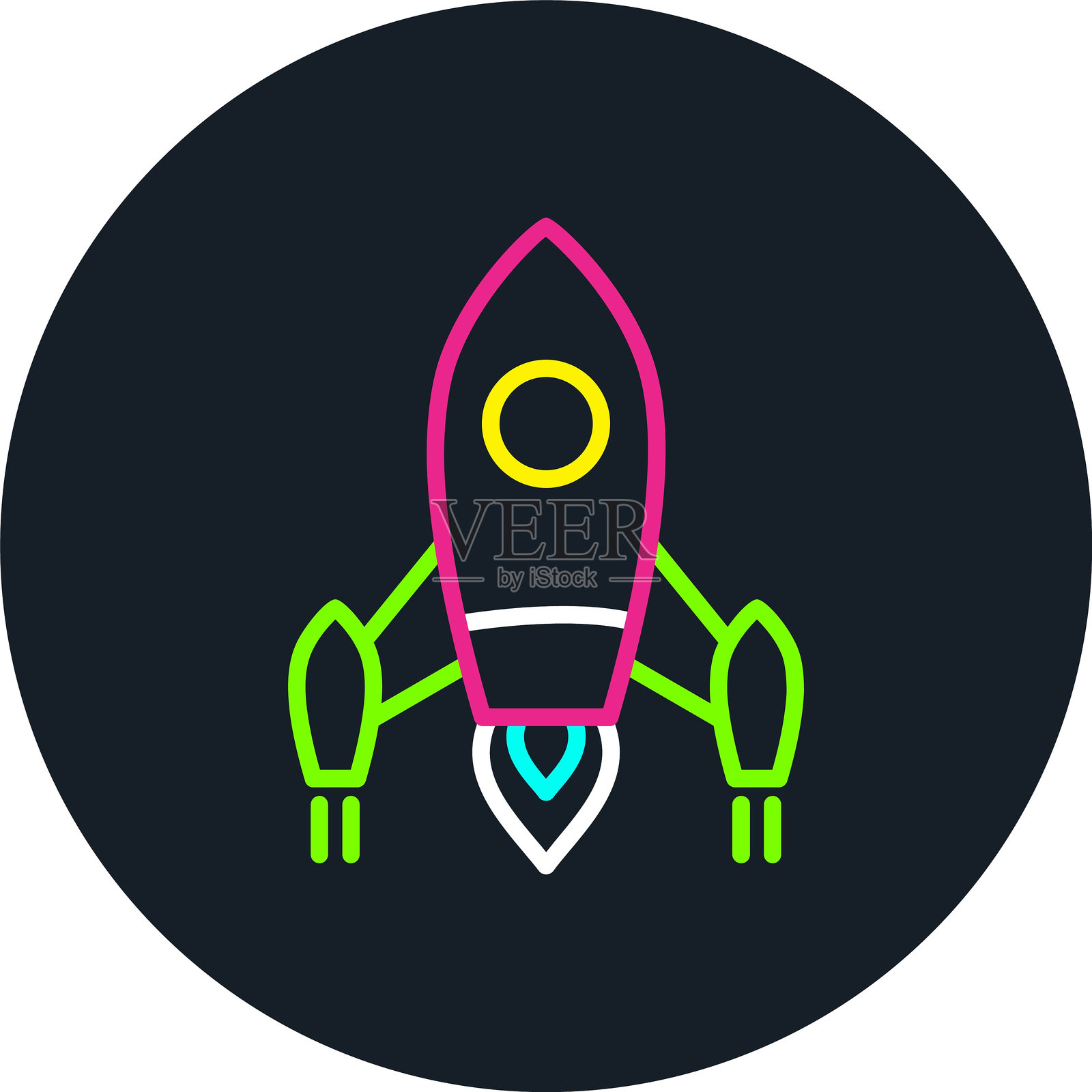 发射线多色图标插画图片素材