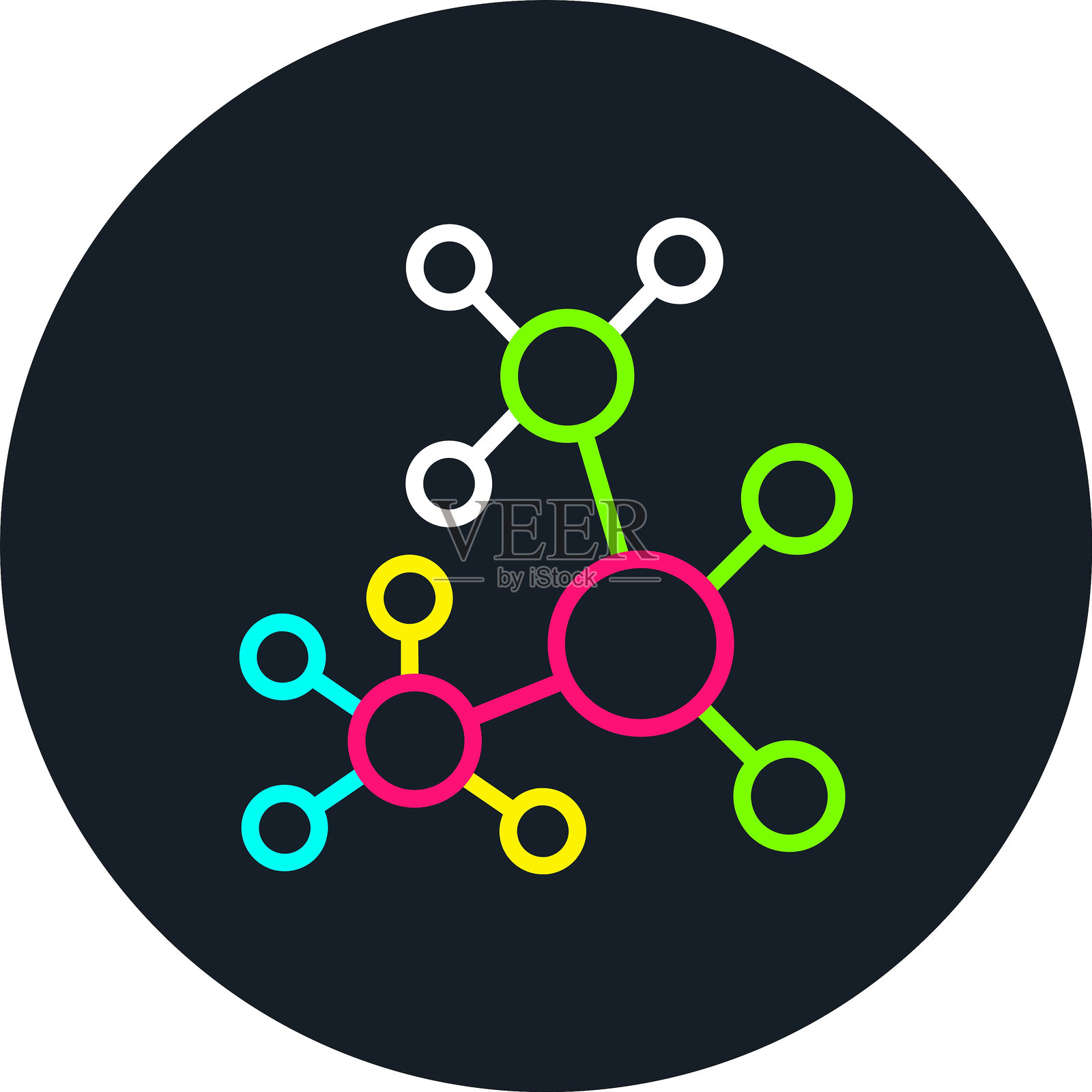 神经线多色图标插画图片素材