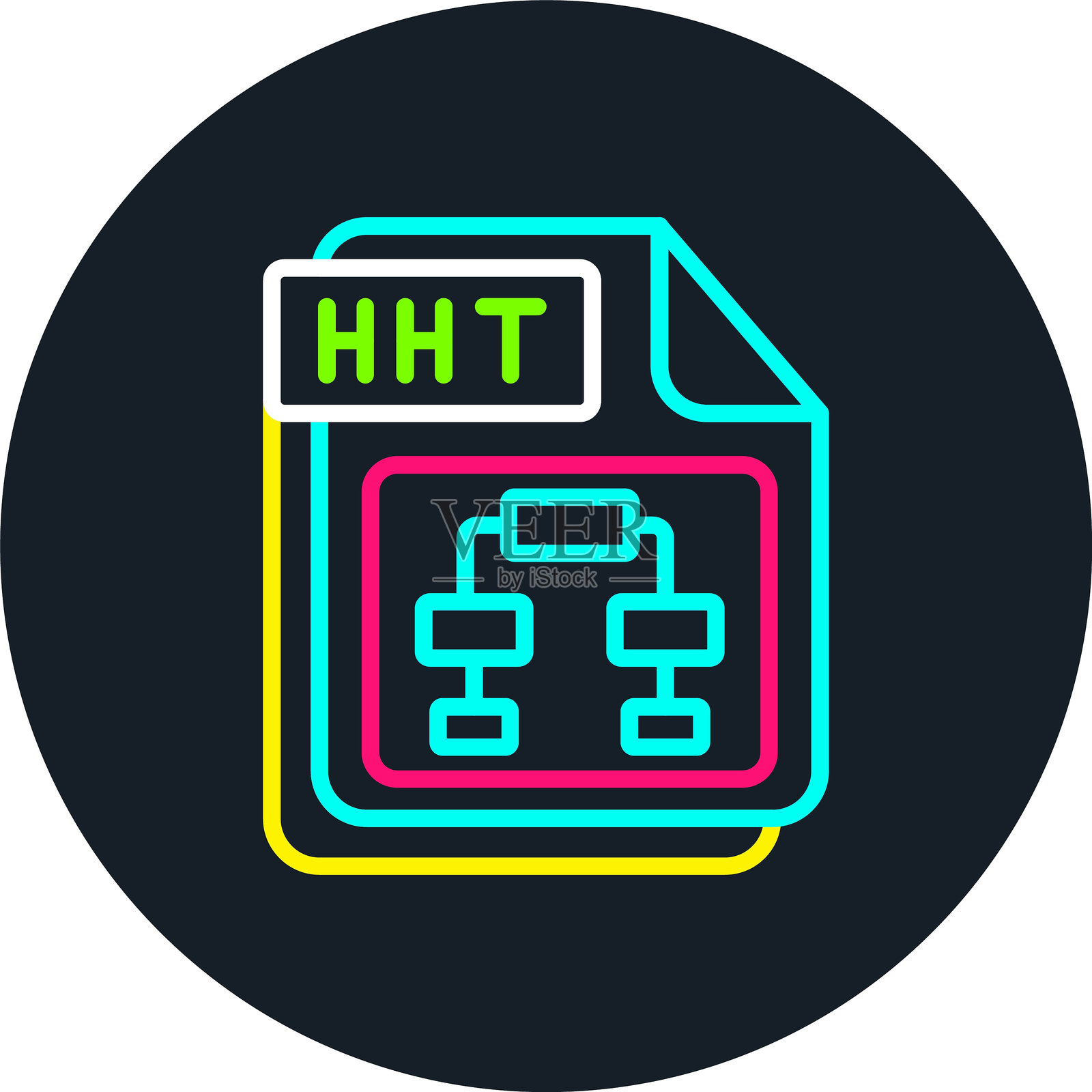 HHT线多色图标插画图片素材