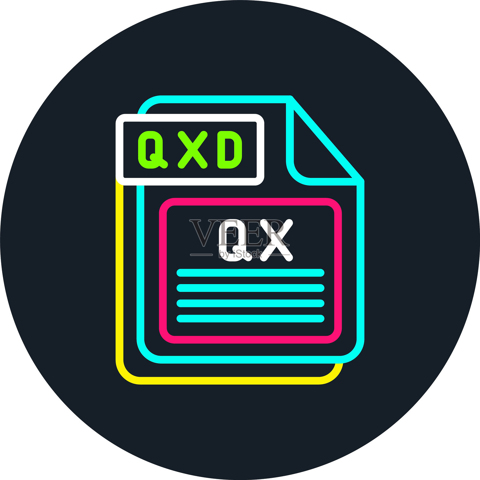 QXD线多色图标插画图片素材