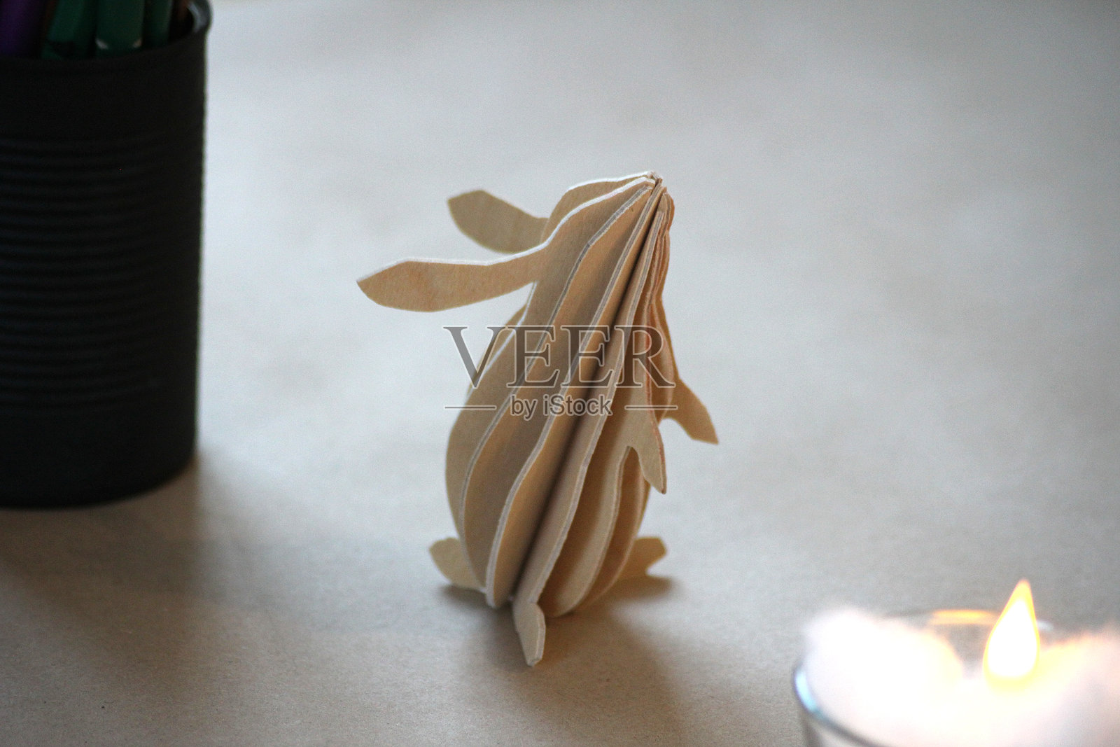 纸兔子照片摄影图片