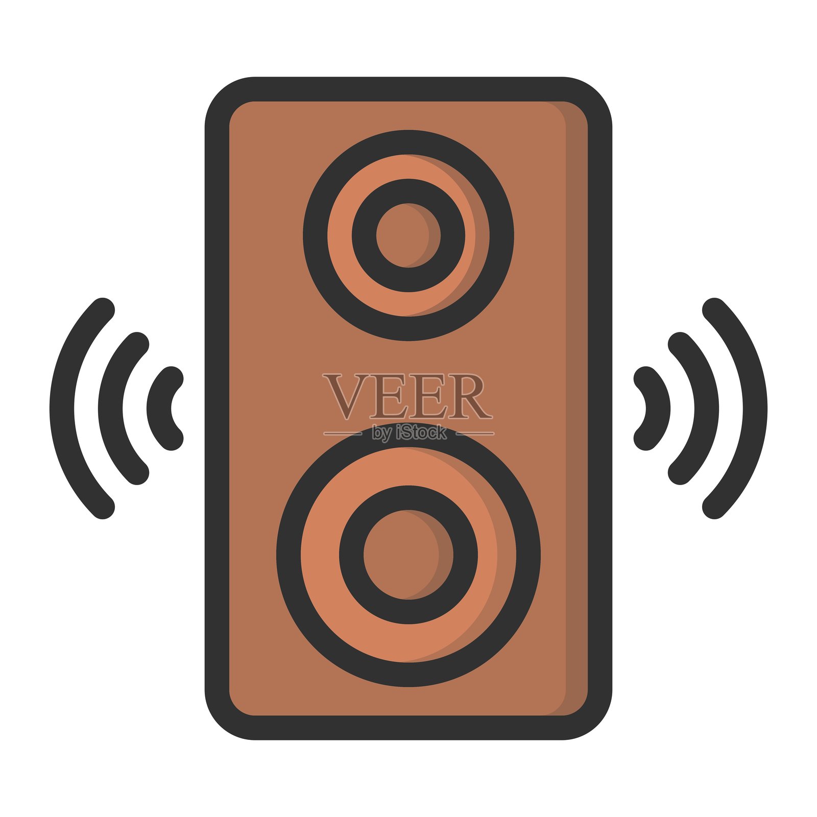 扬声器矢量图标设计插图插画图片素材