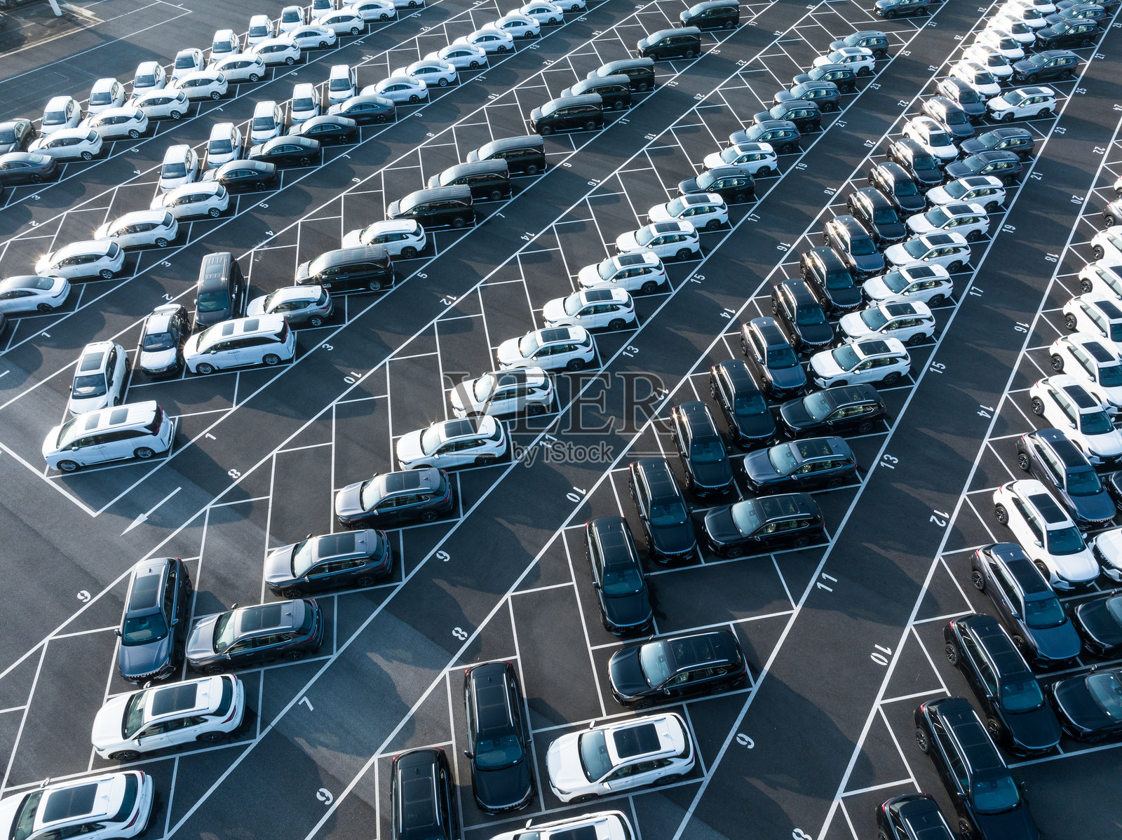 汽车厂停车场上新汽车照片摄影图片