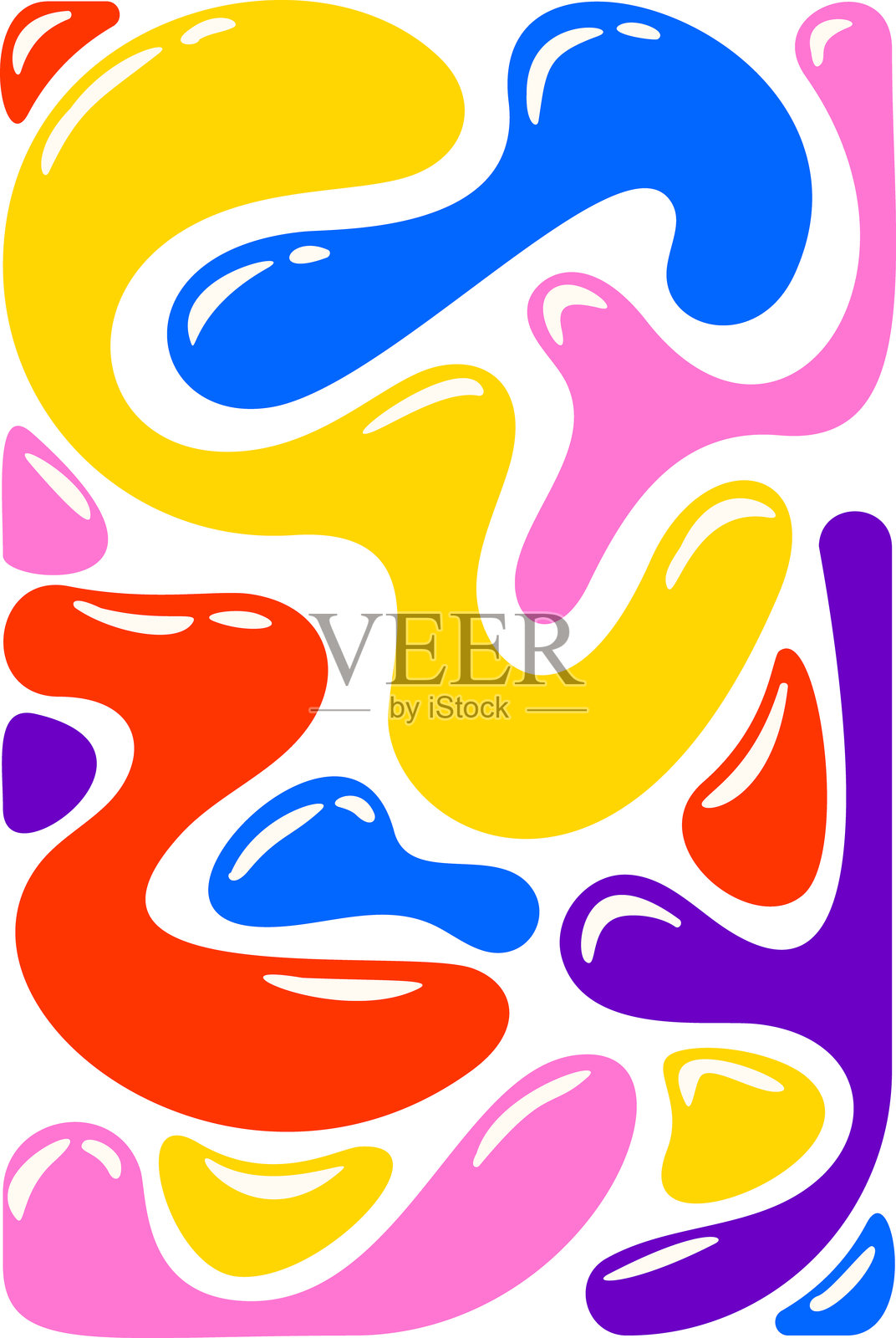 时尚的液态动力形状背景插画图片素材