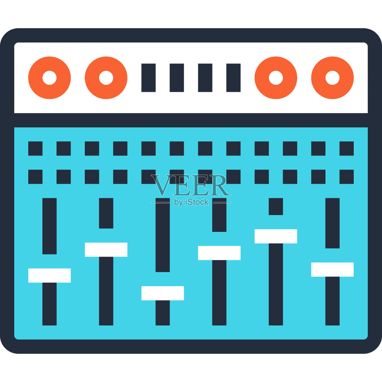 声音混合器插画图片素材