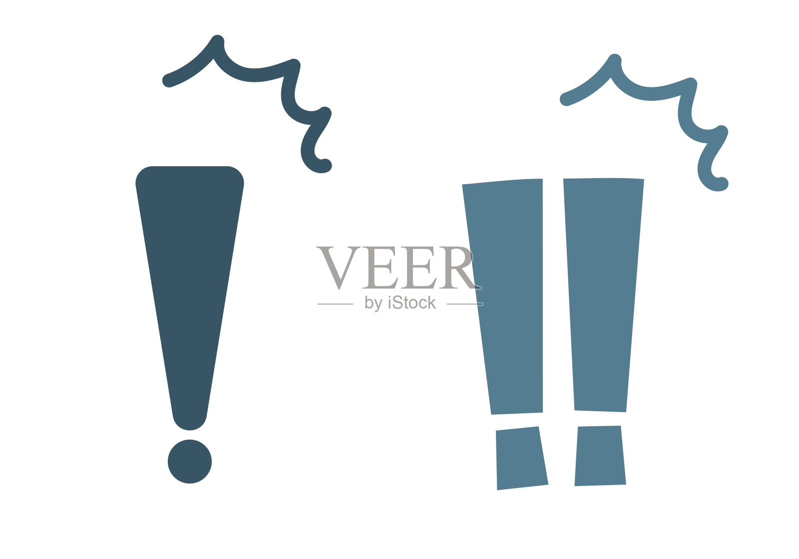 感叹号对话气泡插画图片素材