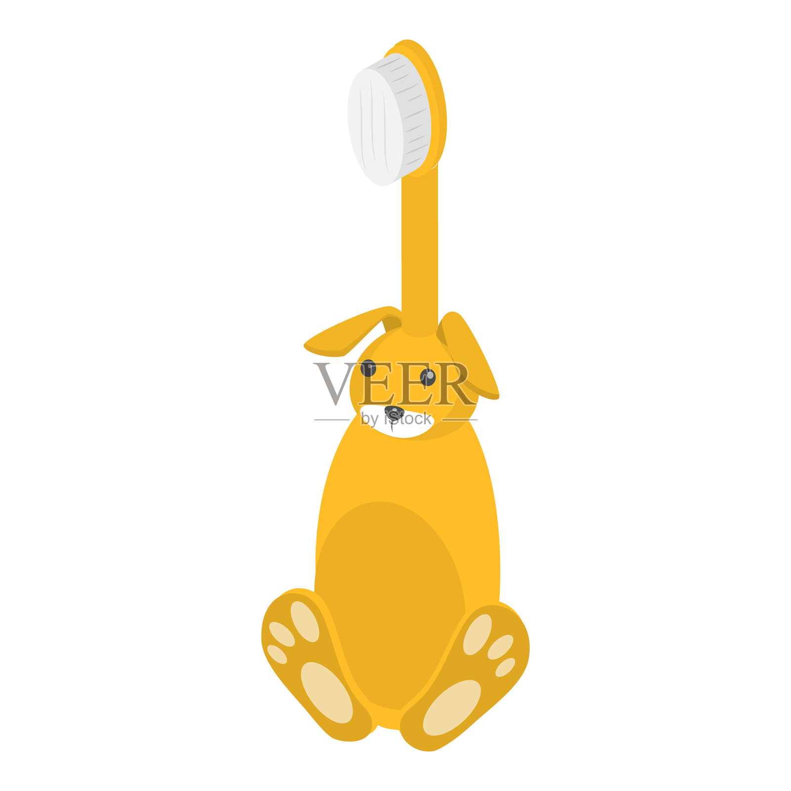 3D等距平面矢量牙刷套装。物品1插画图片素材