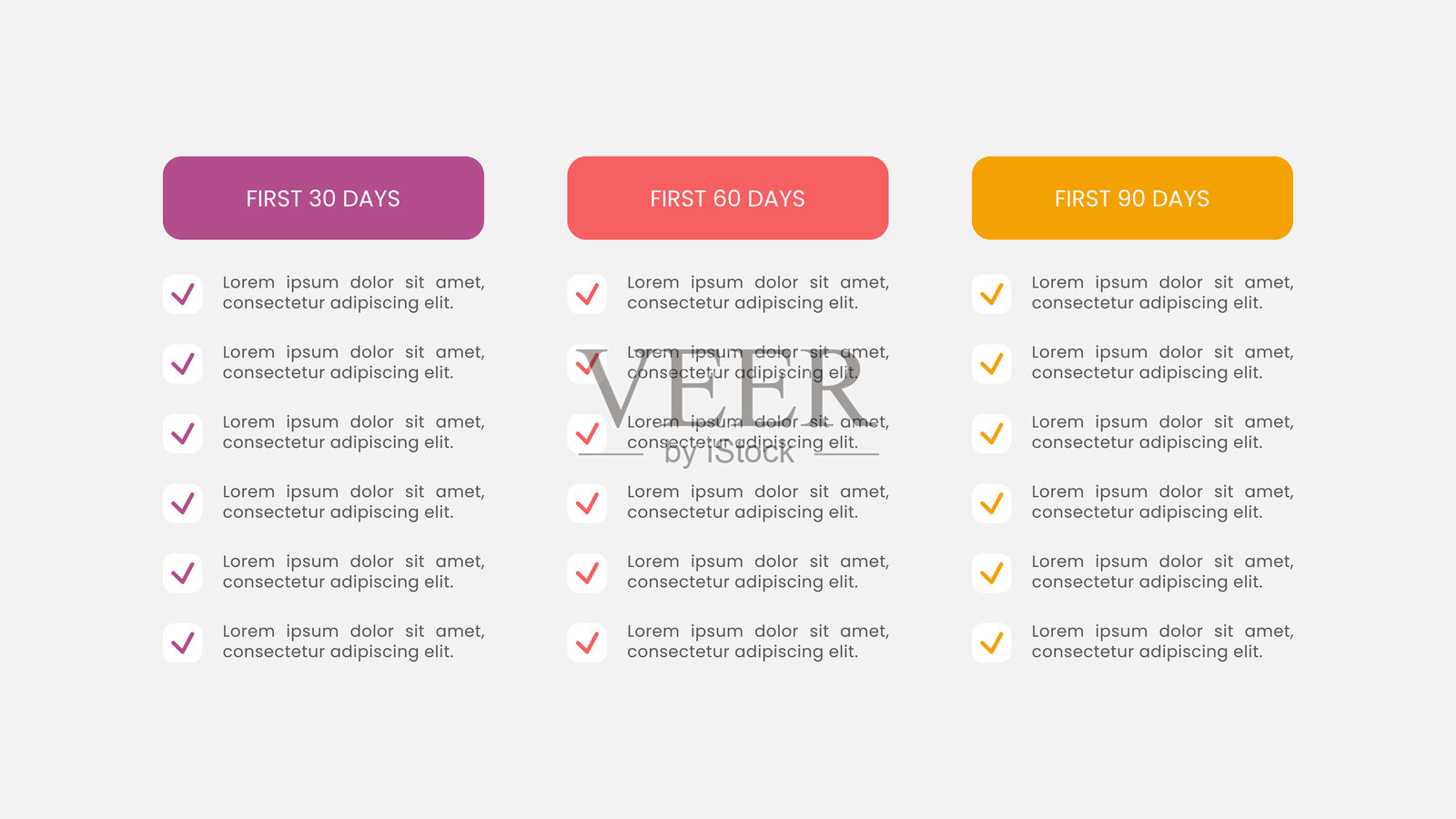 30 60 90天计划策略信息图表插画图片素材