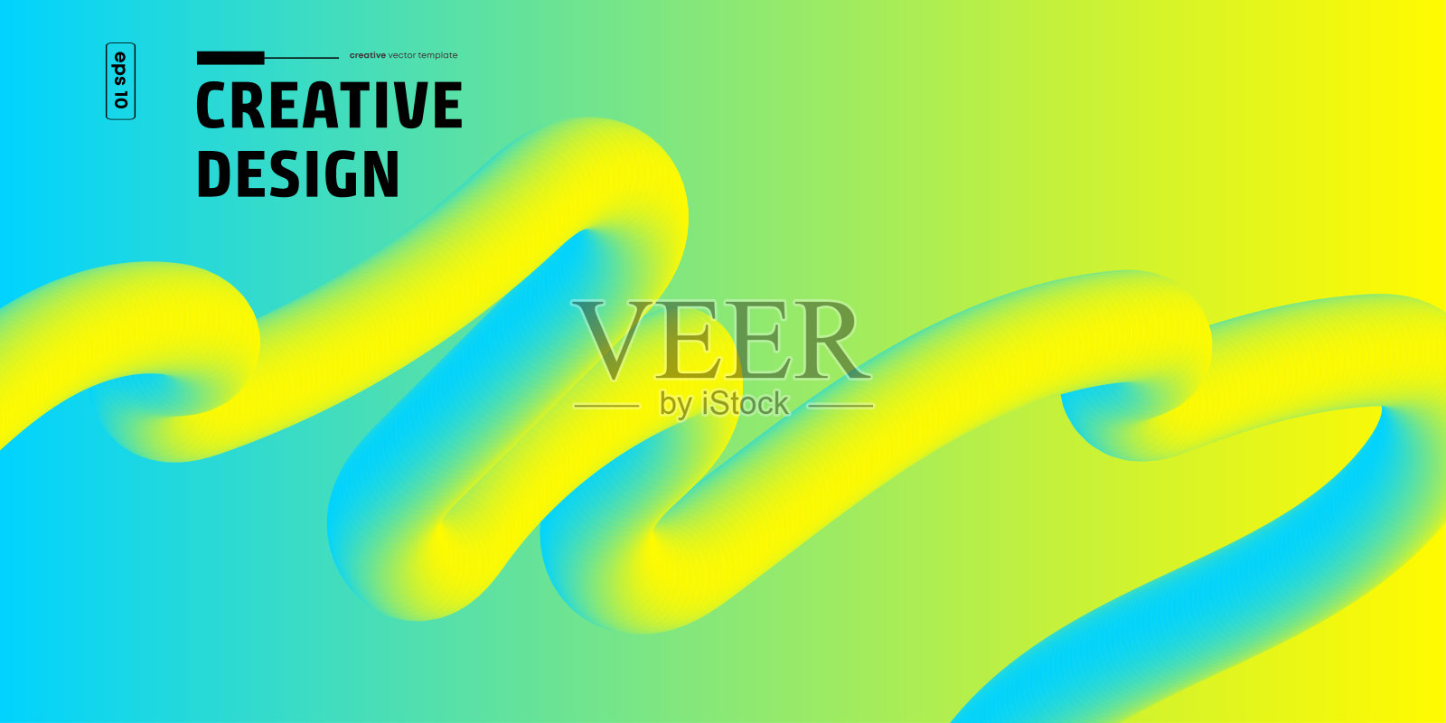 抽象背景,带有颜色渐变线条形状。抽象流体波浪丝带矢量插图。适用于网页横幅、社交媒体横幅的创意概念。柔和的色彩。渐变背景。插画图片素材