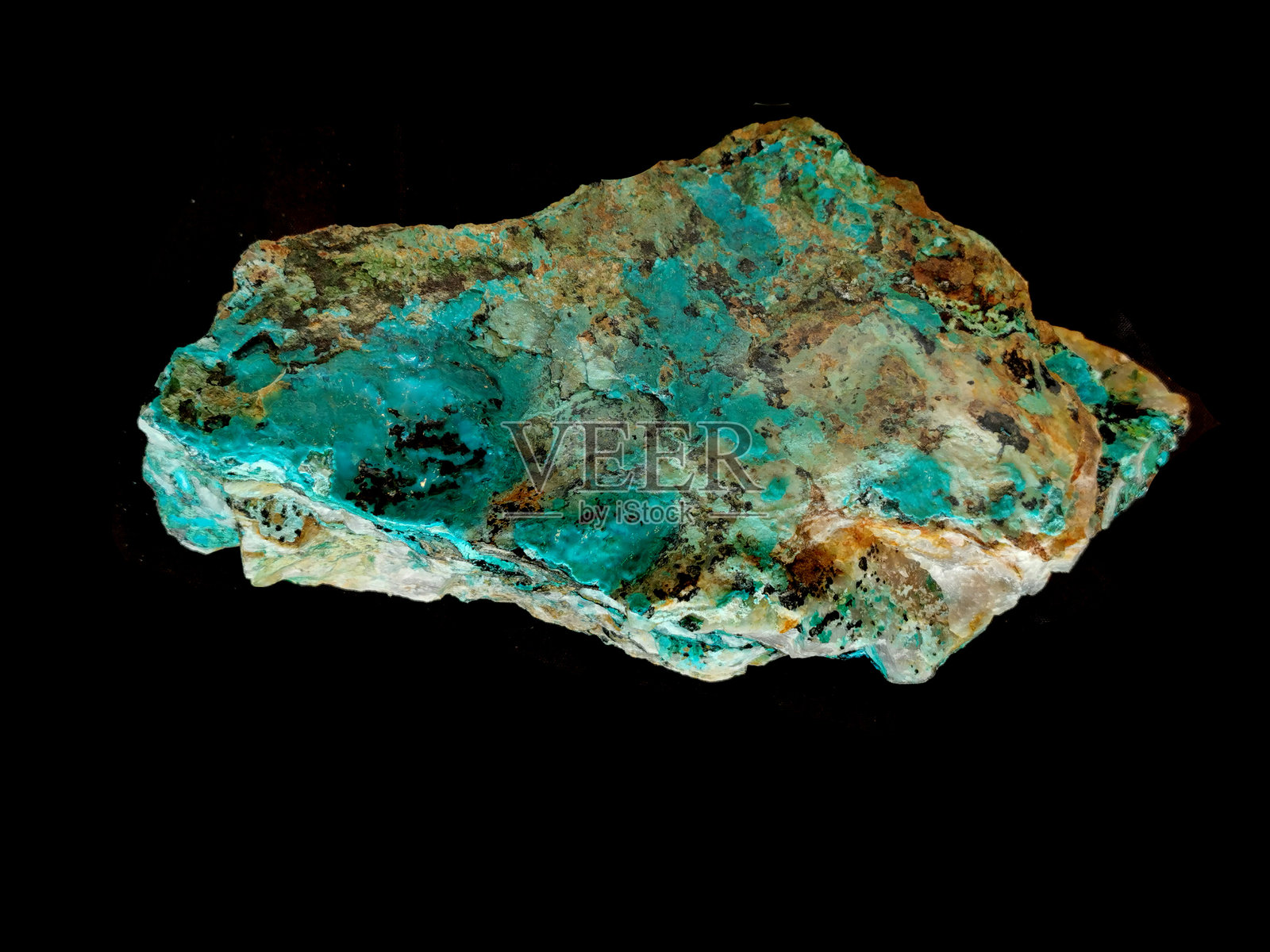 孤立的孔雀石矿物照片摄影图片