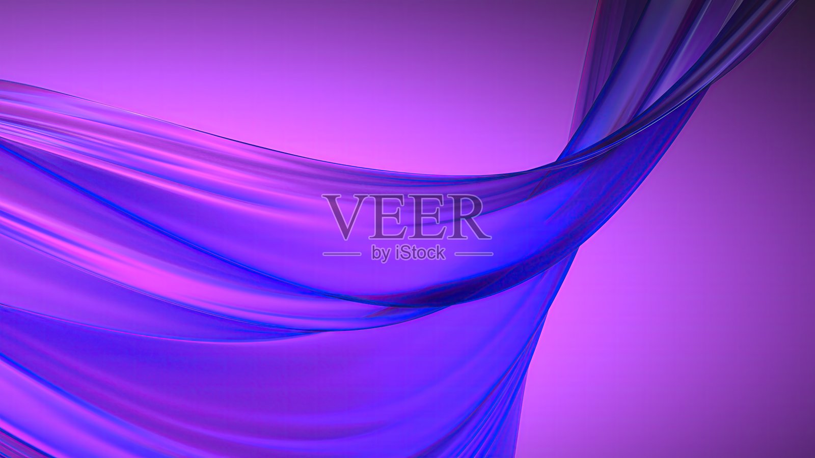 波浪形薄板扭曲紫色现代艺术当代优雅现代3D渲染抽象背景照片摄影图片