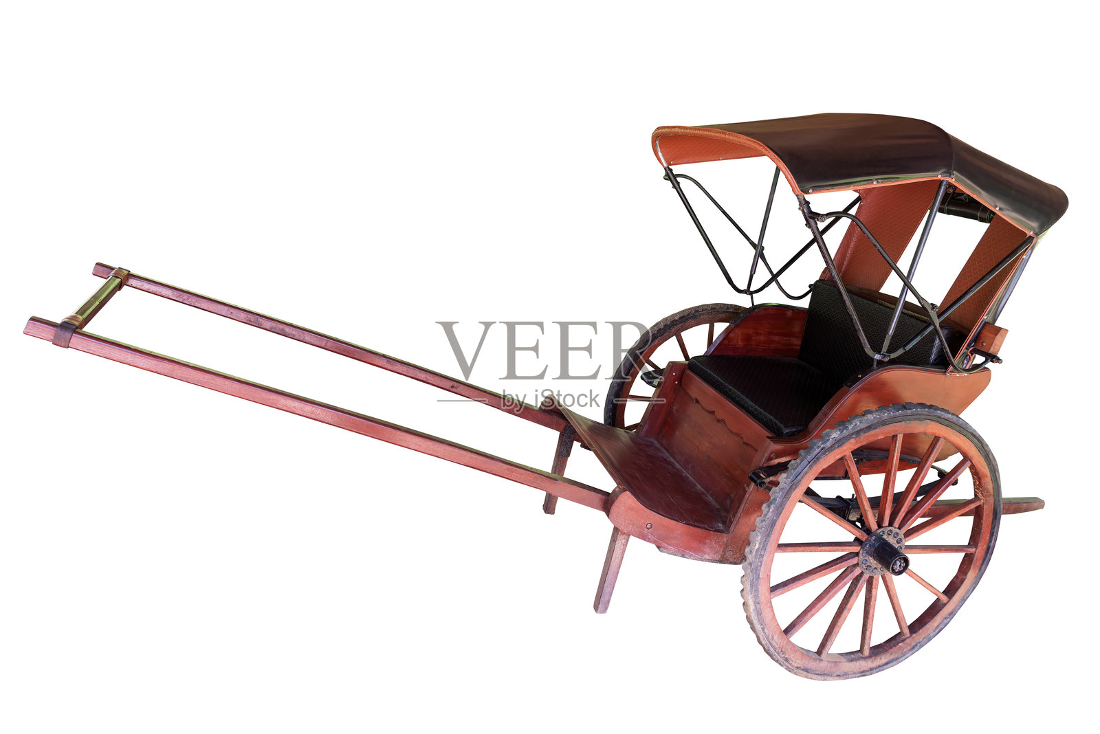 亚洲复古人力车,中文风格,孤立展示照片摄影图片