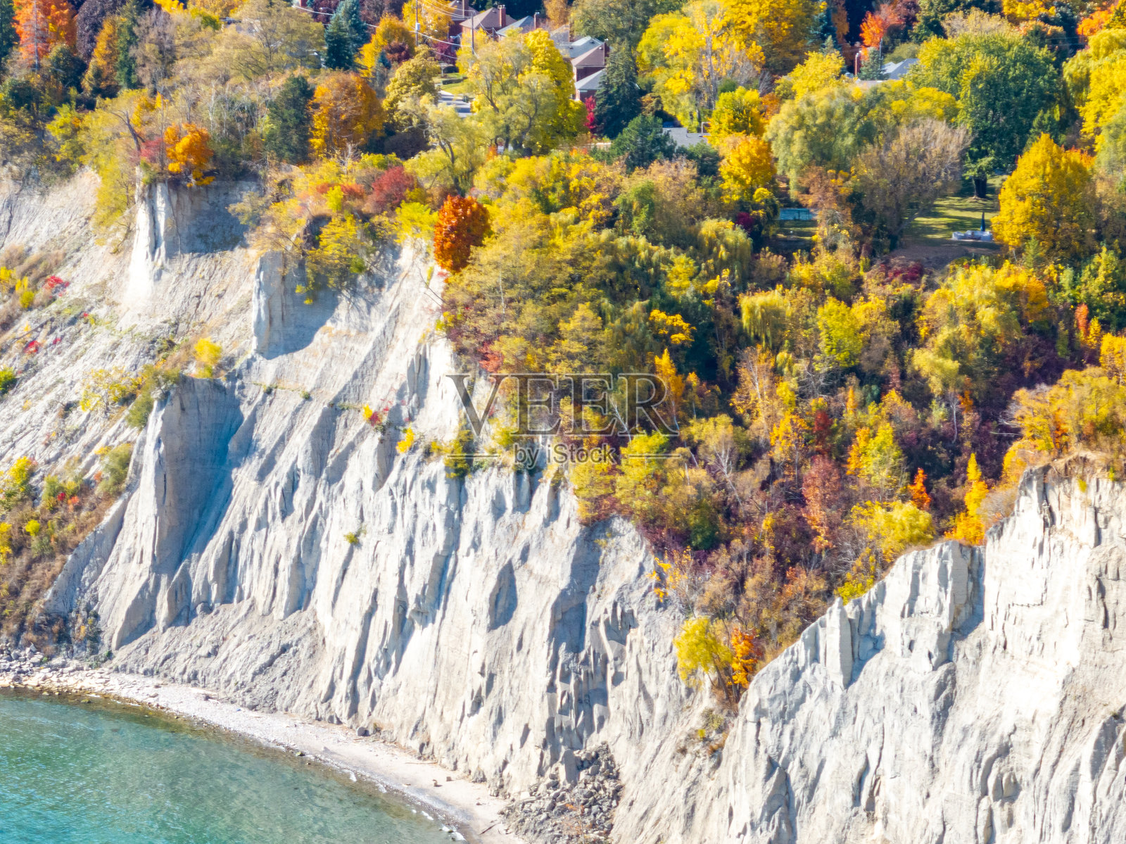 多伦多斯卡伯勒悬崖公园的空中视角照片摄影图片