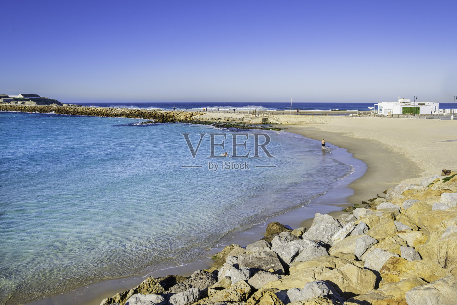 塔里法的普拉亚奇卡,位于伊比利亚半岛的最南端城市照片摄影图片