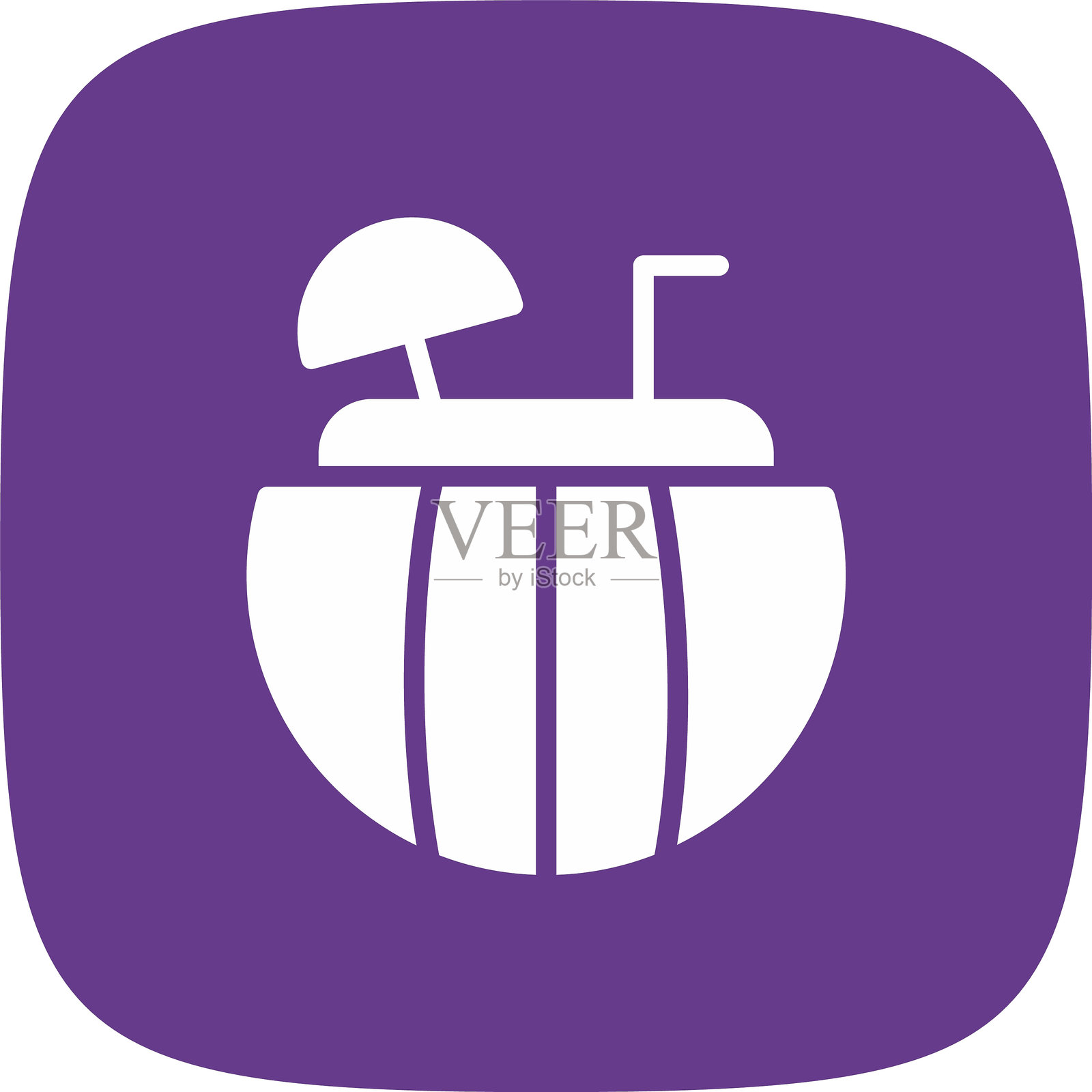 西瓜鸡尾酒图标插画图片素材