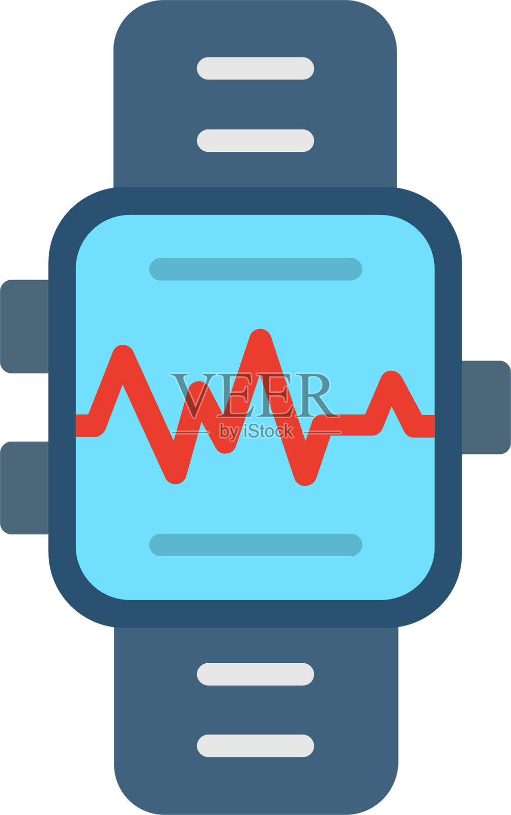智能手表平面矢量图标设计插画图片素材