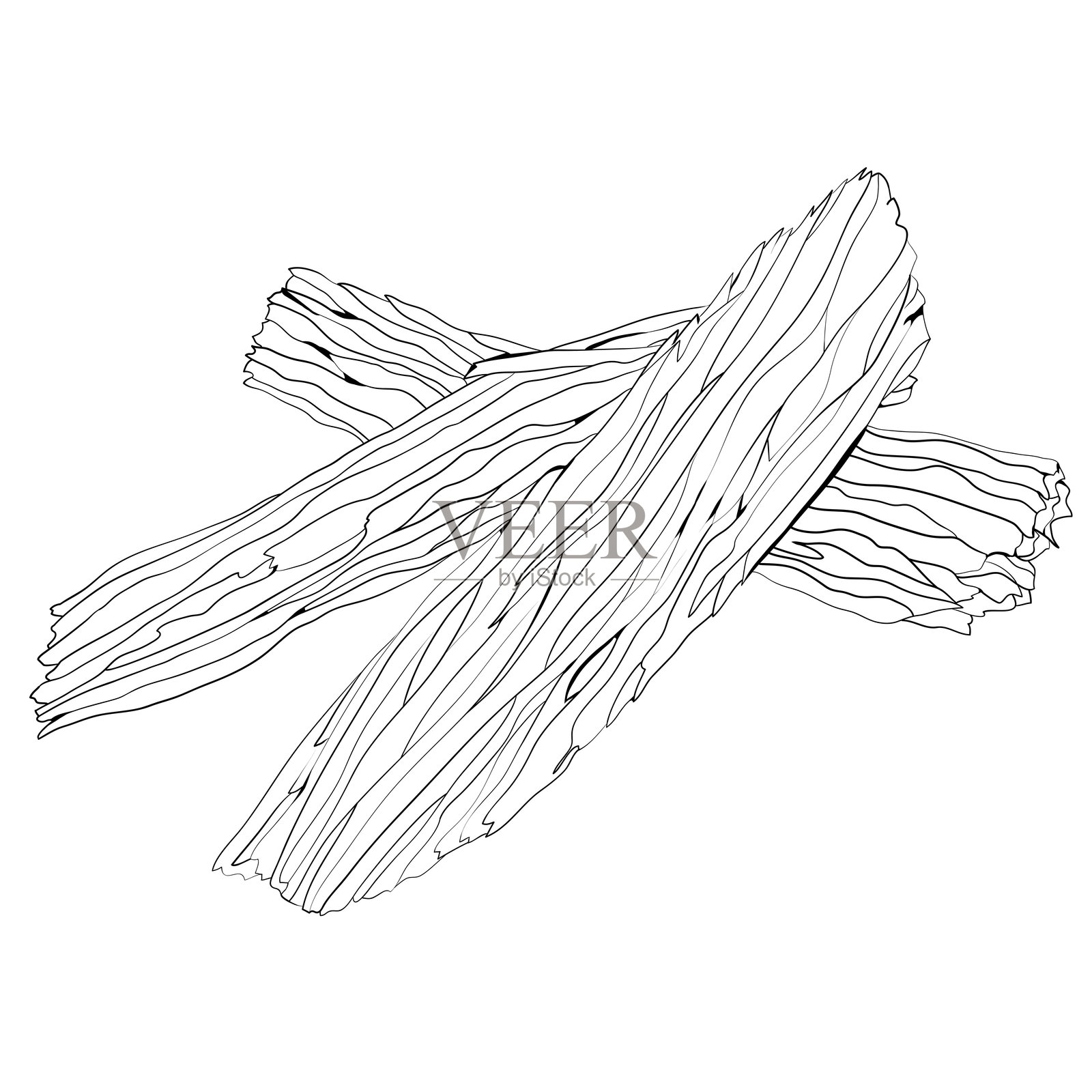 檀香。香水中的基调。轮廓插图。插画图片素材