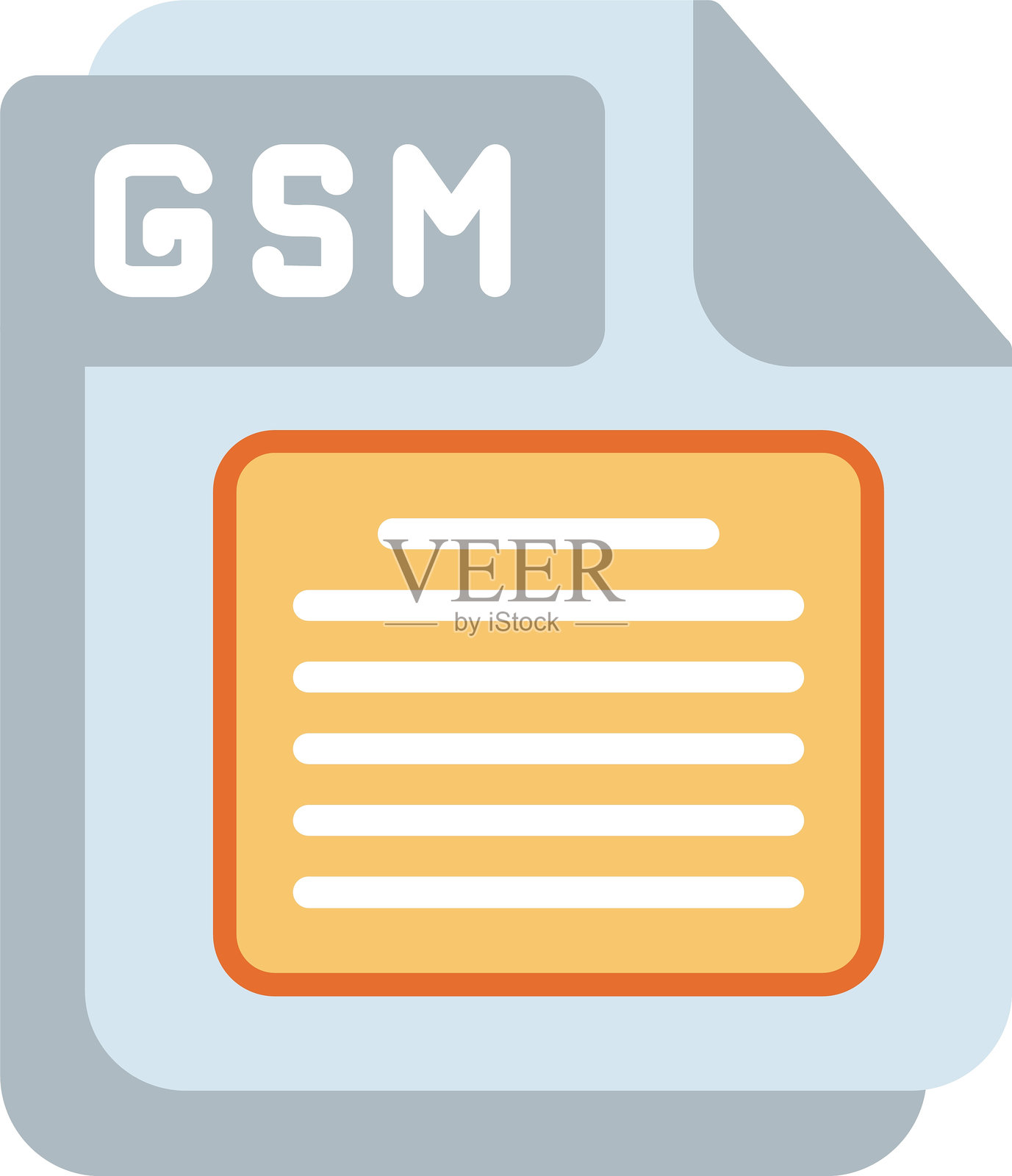 GSM平面矢量图标设计插画图片素材