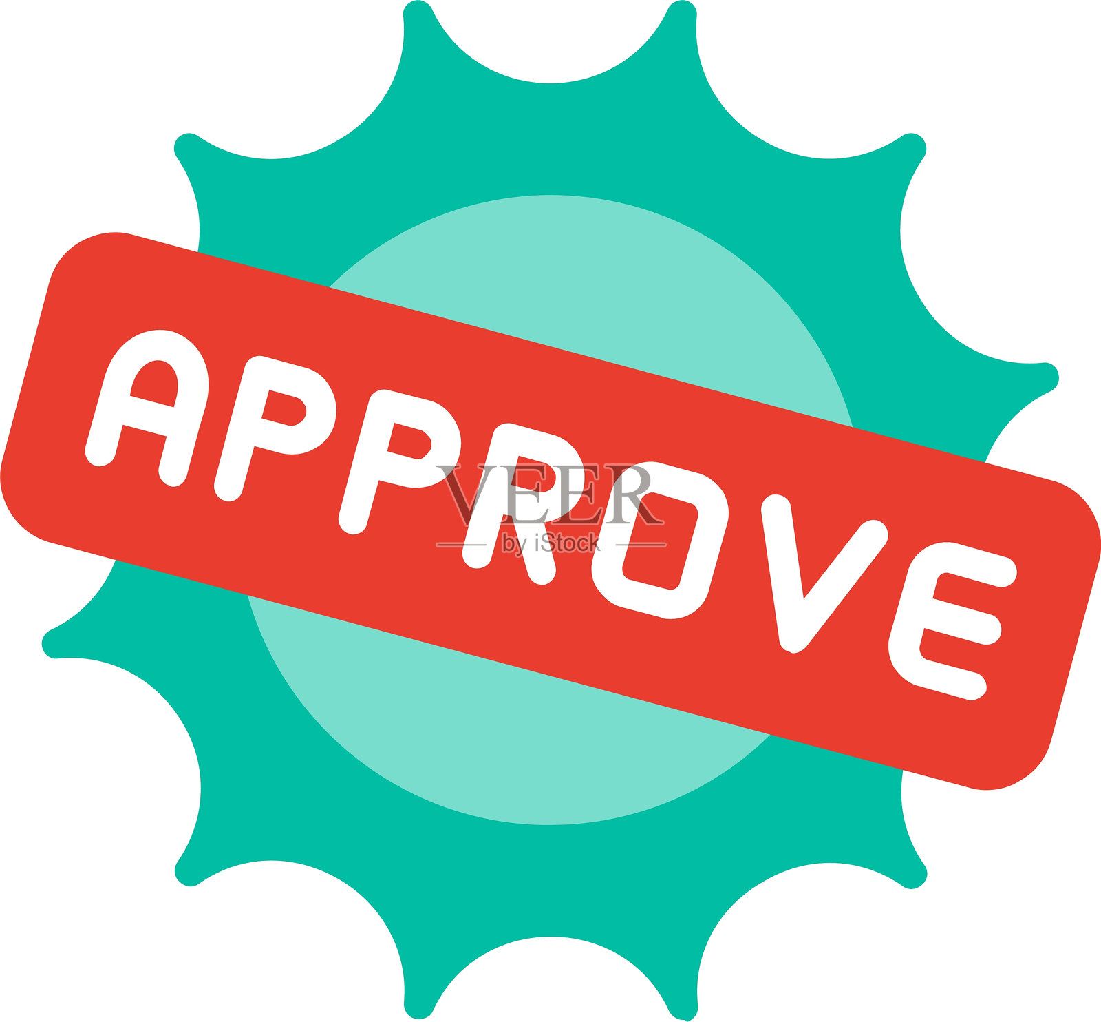 批准扁平矢量图标设计插画图片素材