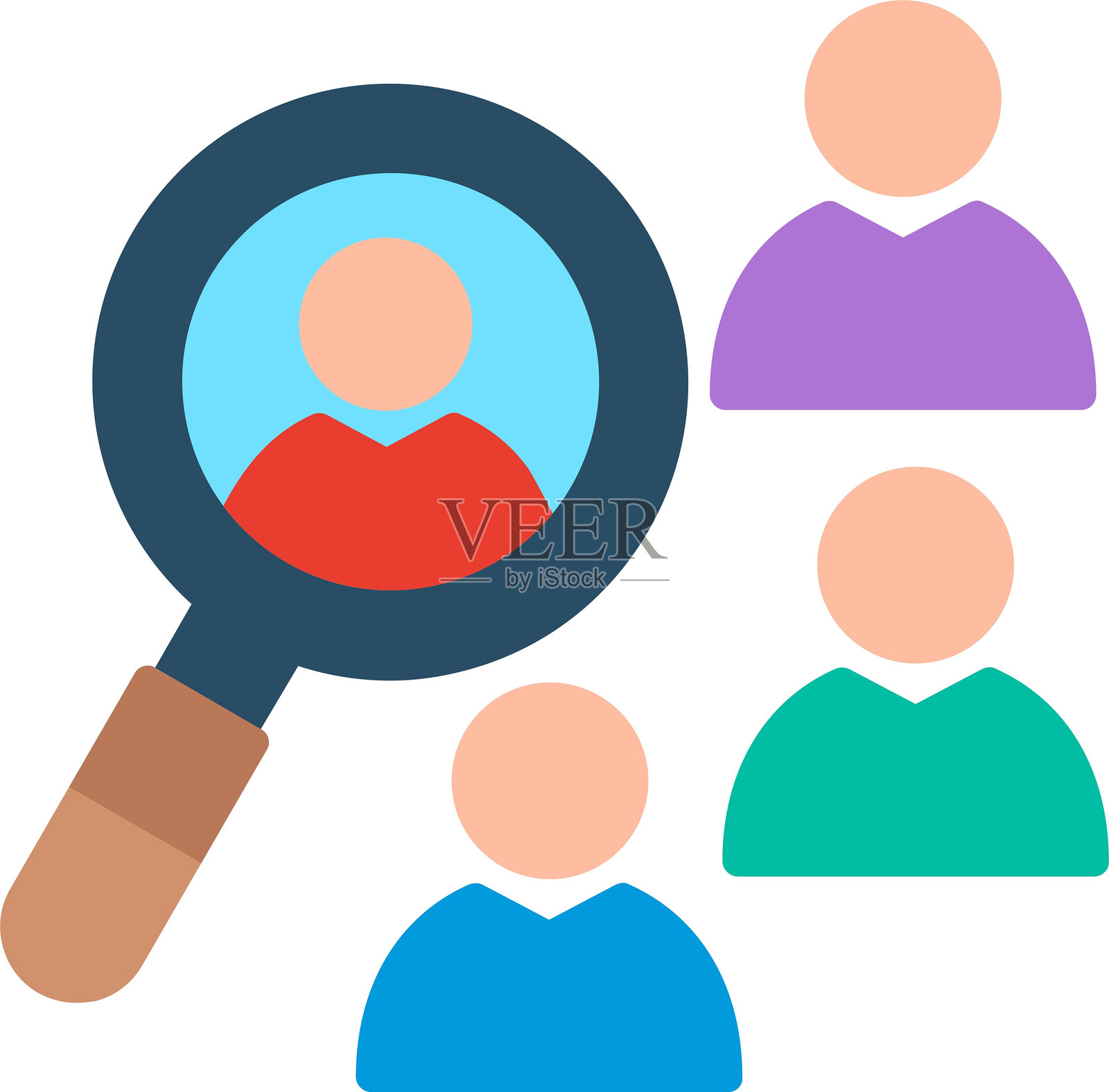 候选人选择扁平矢量图标设计插画图片素材