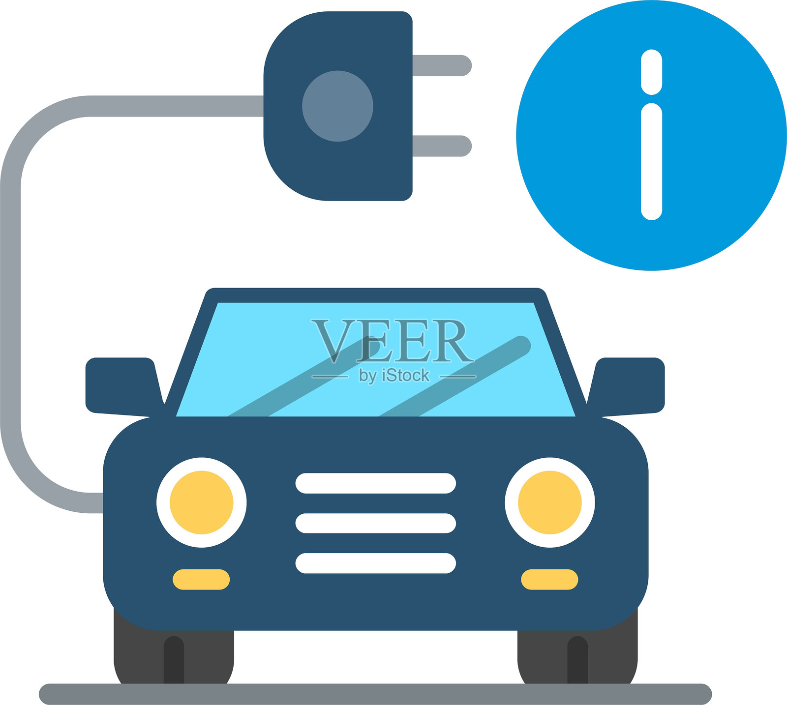 警报扁平矢量图标设计插画图片素材