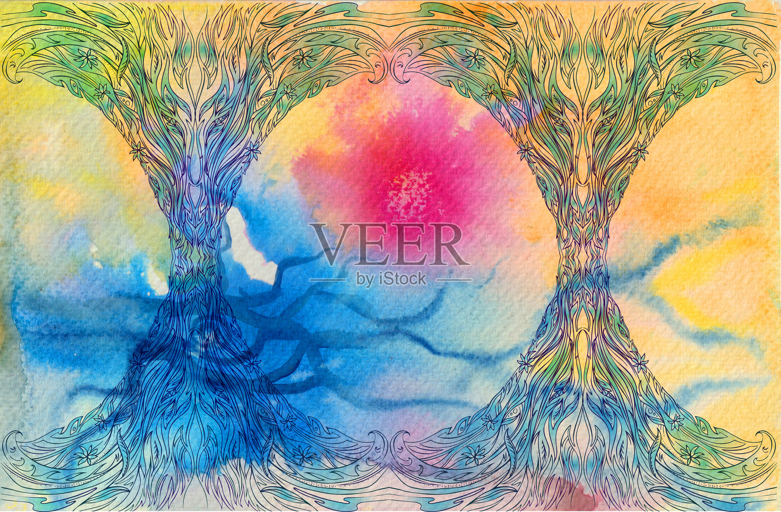 元素的力量插画图片素材