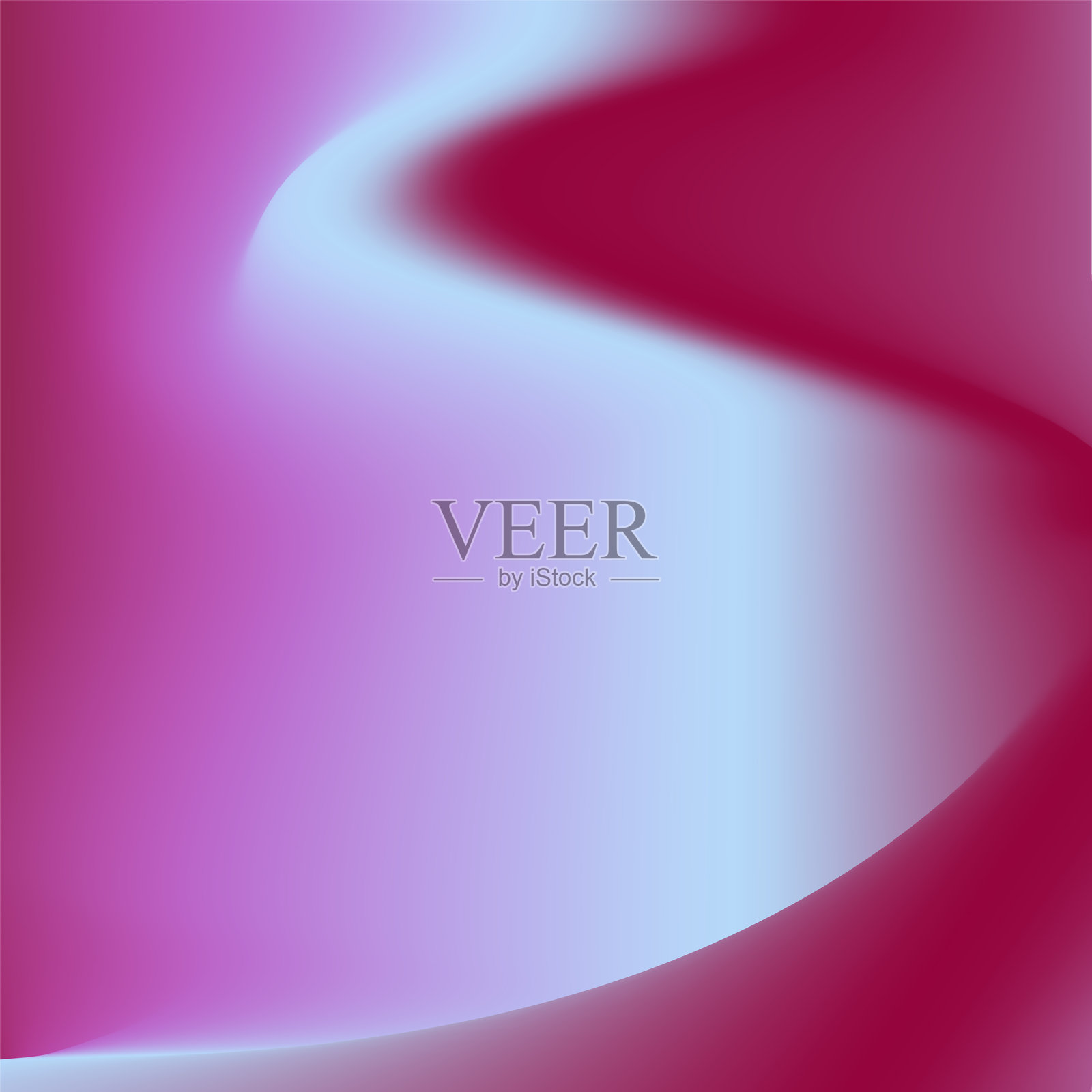 粉色方形背景与柔和波浪线插画图片素材