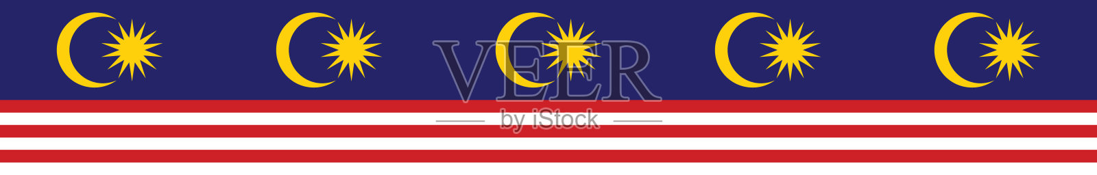 马来西亚国旗横幅插画图片素材