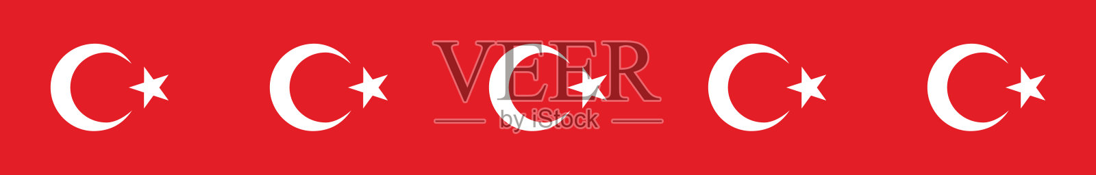 土耳其国旗横幅插画图片素材