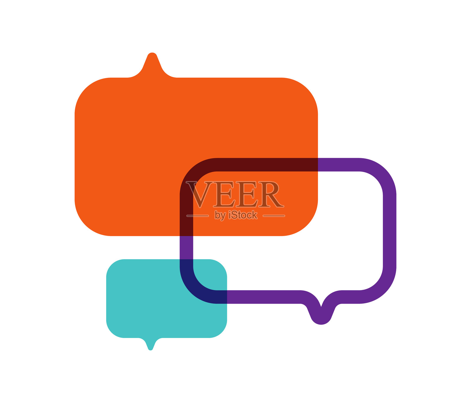 在线消息气泡图标设计插画图片素材