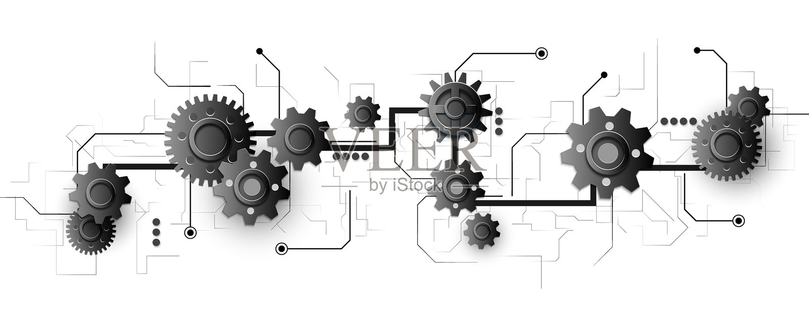 网络通信的齿轮和电路板技术背景图像照片摄影图片