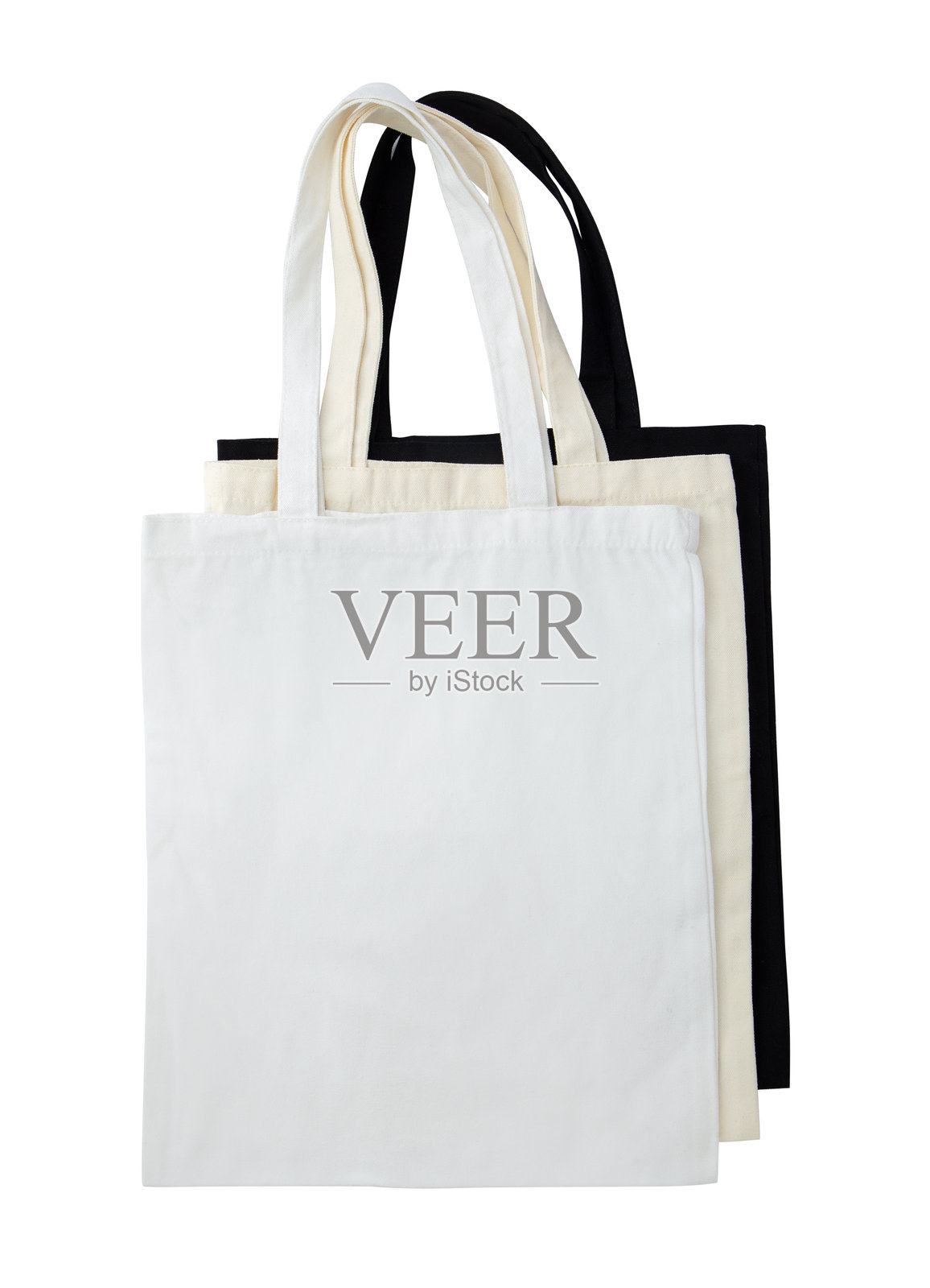 帆布手提袋购物袋模型,空白模板,孤立在白色背景上。照片摄影图片