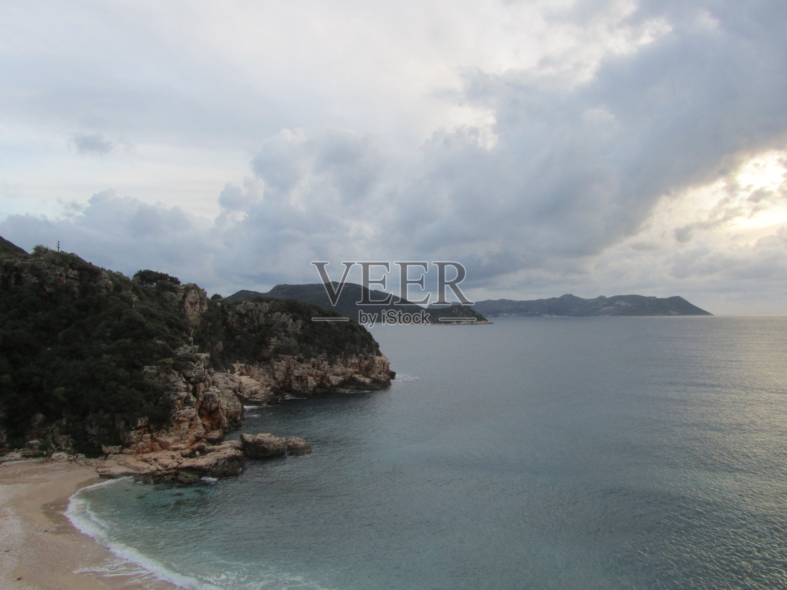 土耳其爱琴海沿岸卡什镇的海景,自然环境景观。照片摄影图片