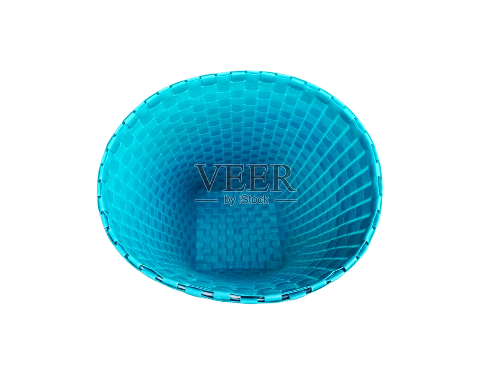 蓝色塑料编织篮子照片摄影图片