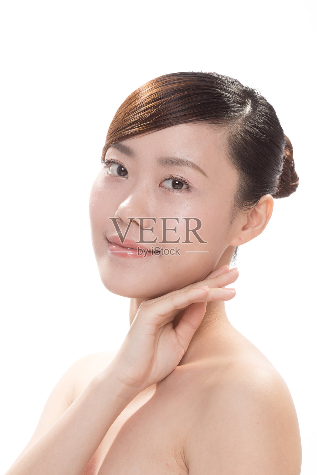 美女脸部保养化妆照片摄影图片