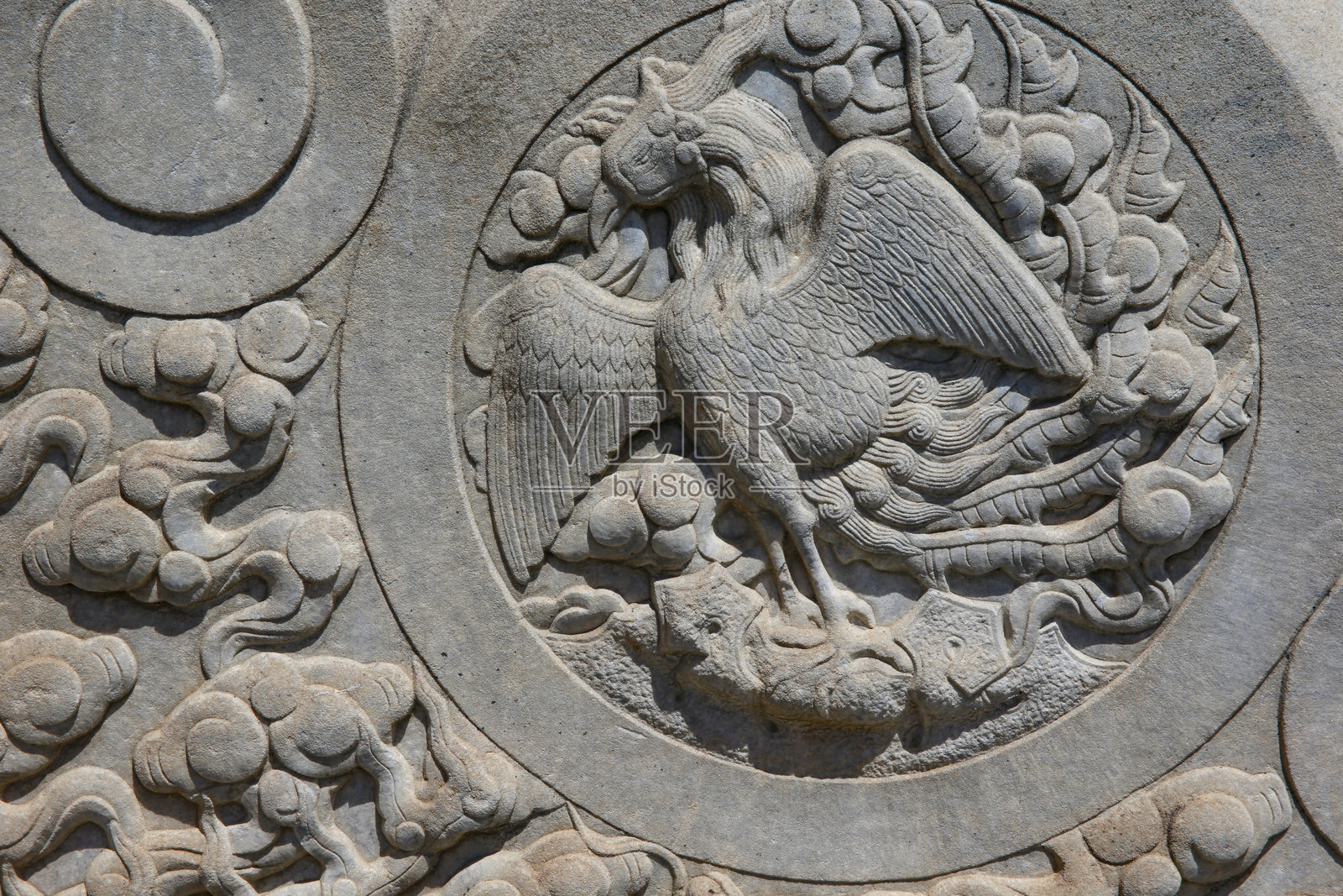 复古装饰品在石头上。特写无缝纹理。石材纹理。浮雕图案。照片摄影图片