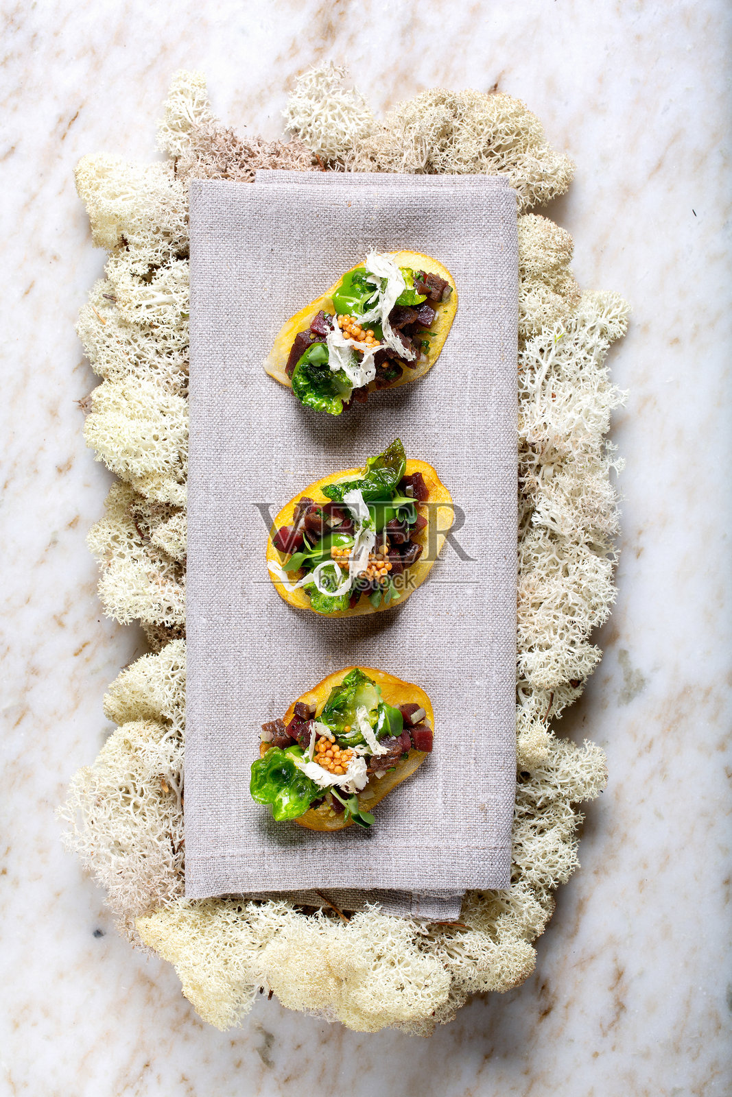 杜松和松树腌制的鹿肉腰肉照片摄影图片