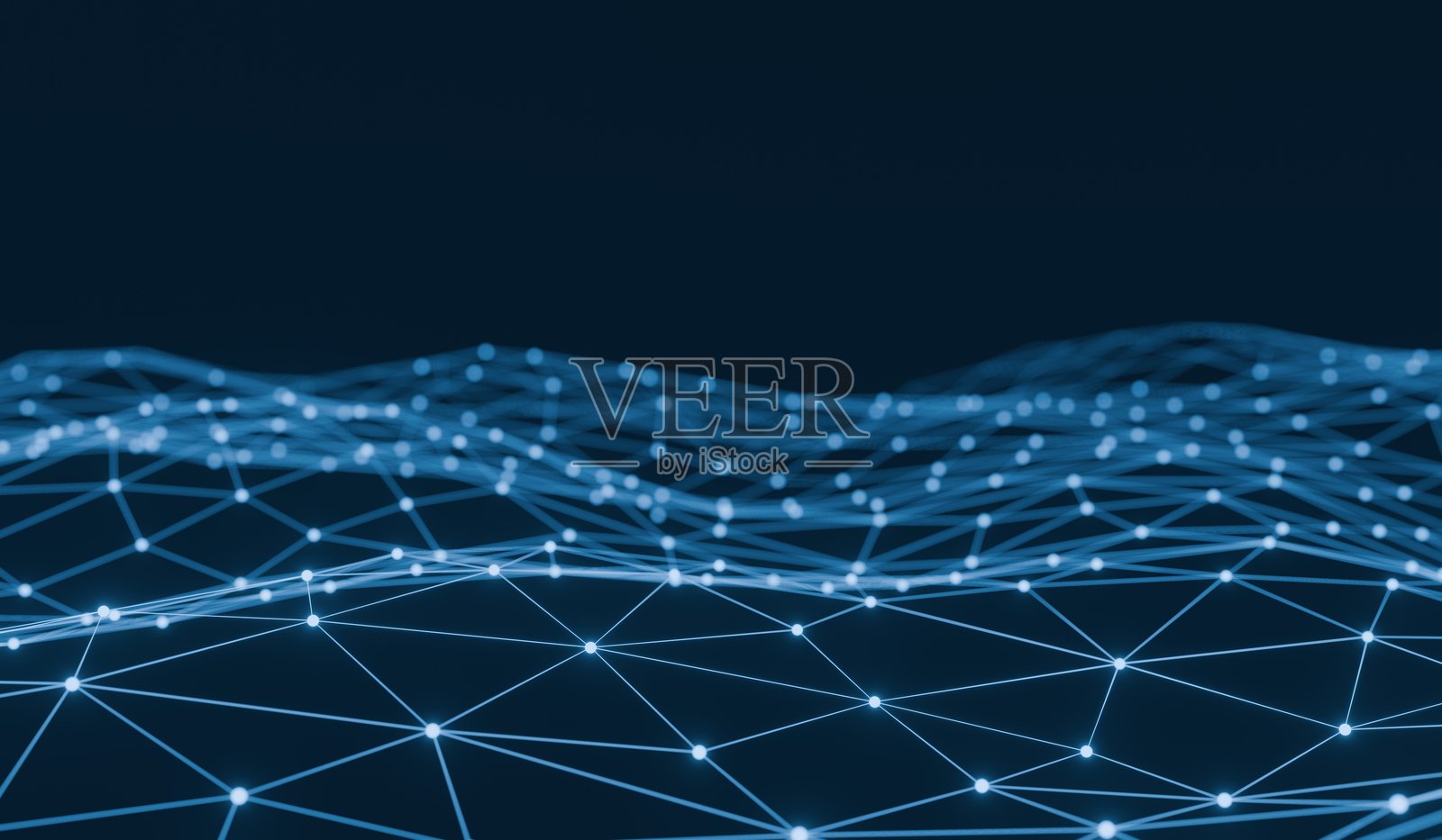 抽象网络连接 具有蓝色线条和未来主义图案的抽象数字背景照片摄影图片