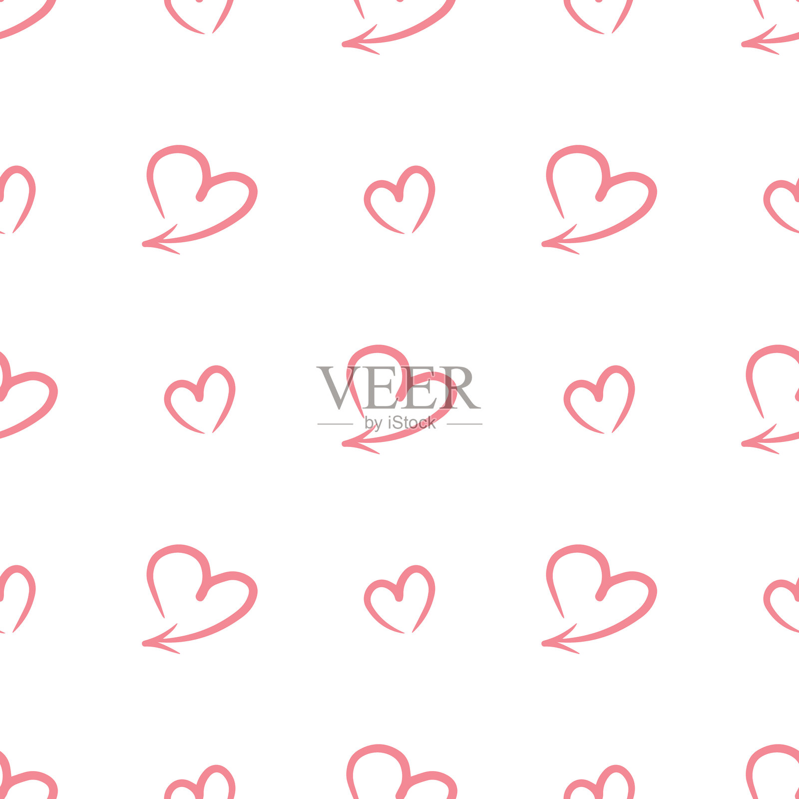 情人节的小心形极简图案插画图片素材