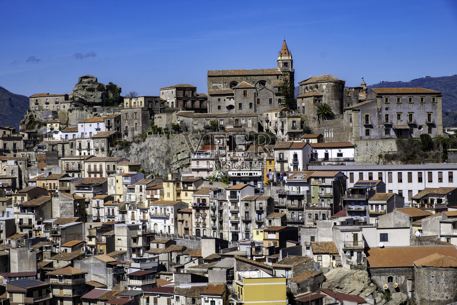 卡斯蒂廖内·迪·西西里。照片摄影图片