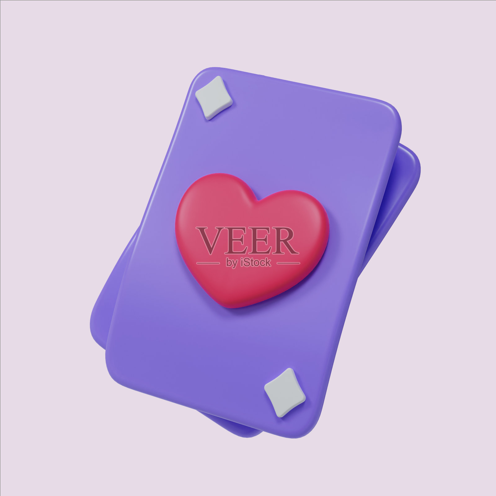 迷人的心形卡片设计,3D渲染。照片摄影图片