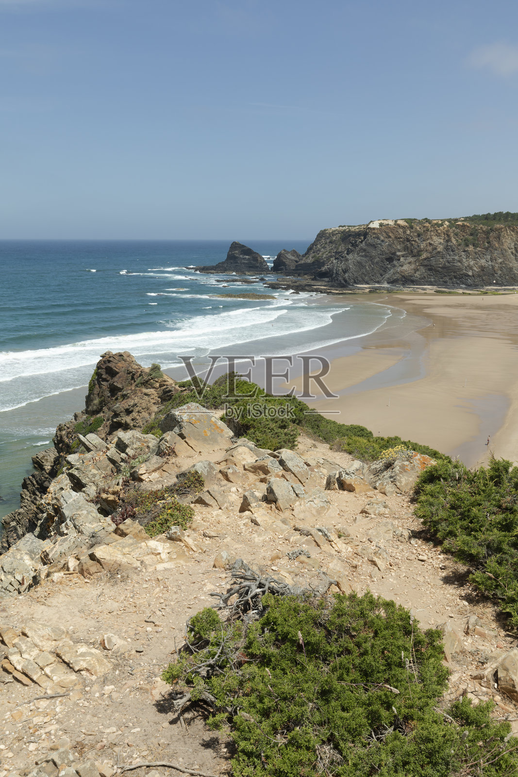 葡萄牙阿连特茹地区奥德塞克斯附近的沙滩照片摄影图片