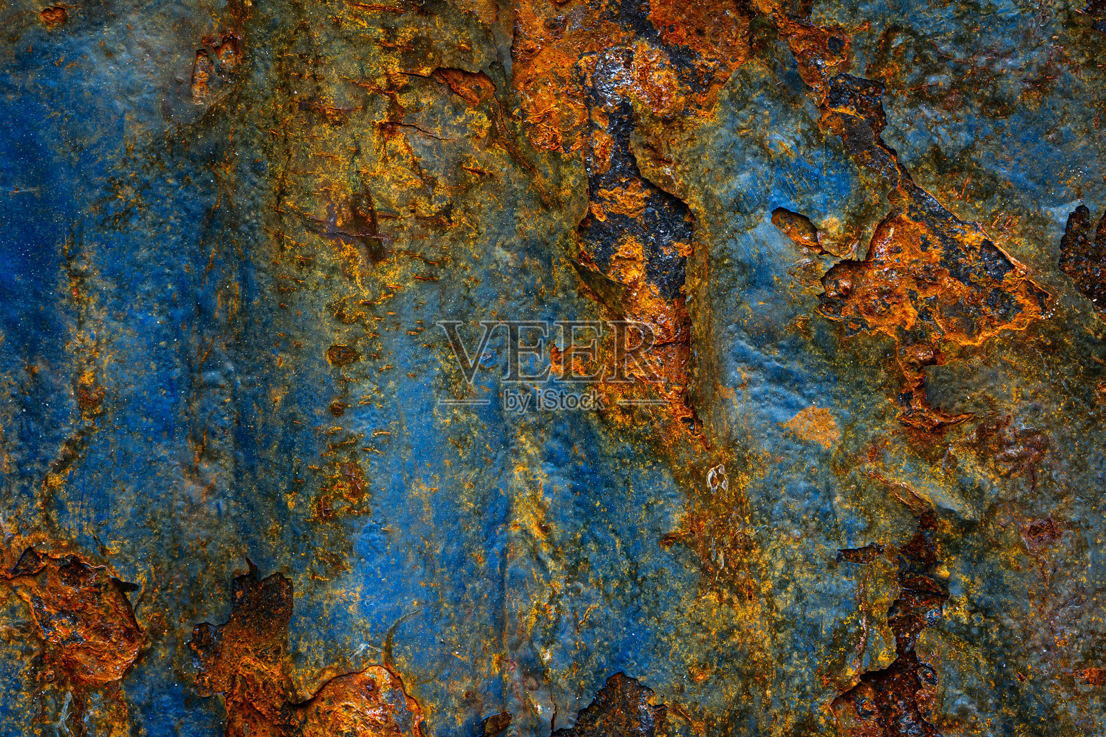 生锈的金属表面与破旧的背景涂料照片摄影图片