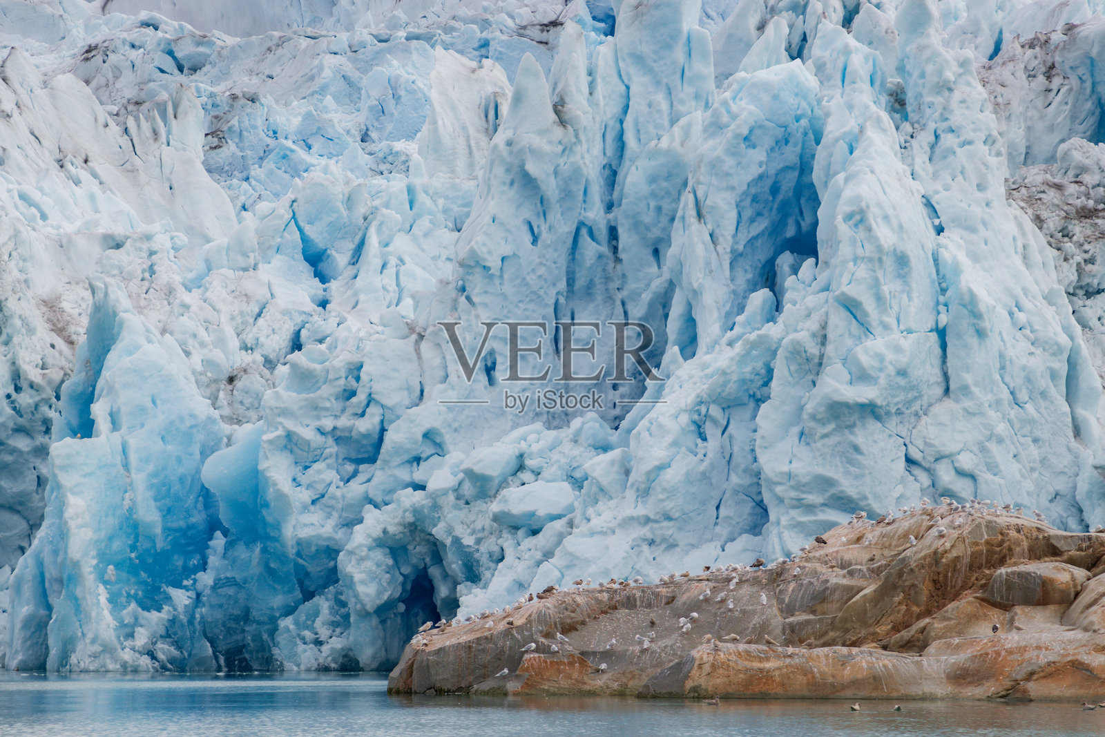 Qalerallit峡湾(南格林兰)的冰岛冰川景观照片摄影图片