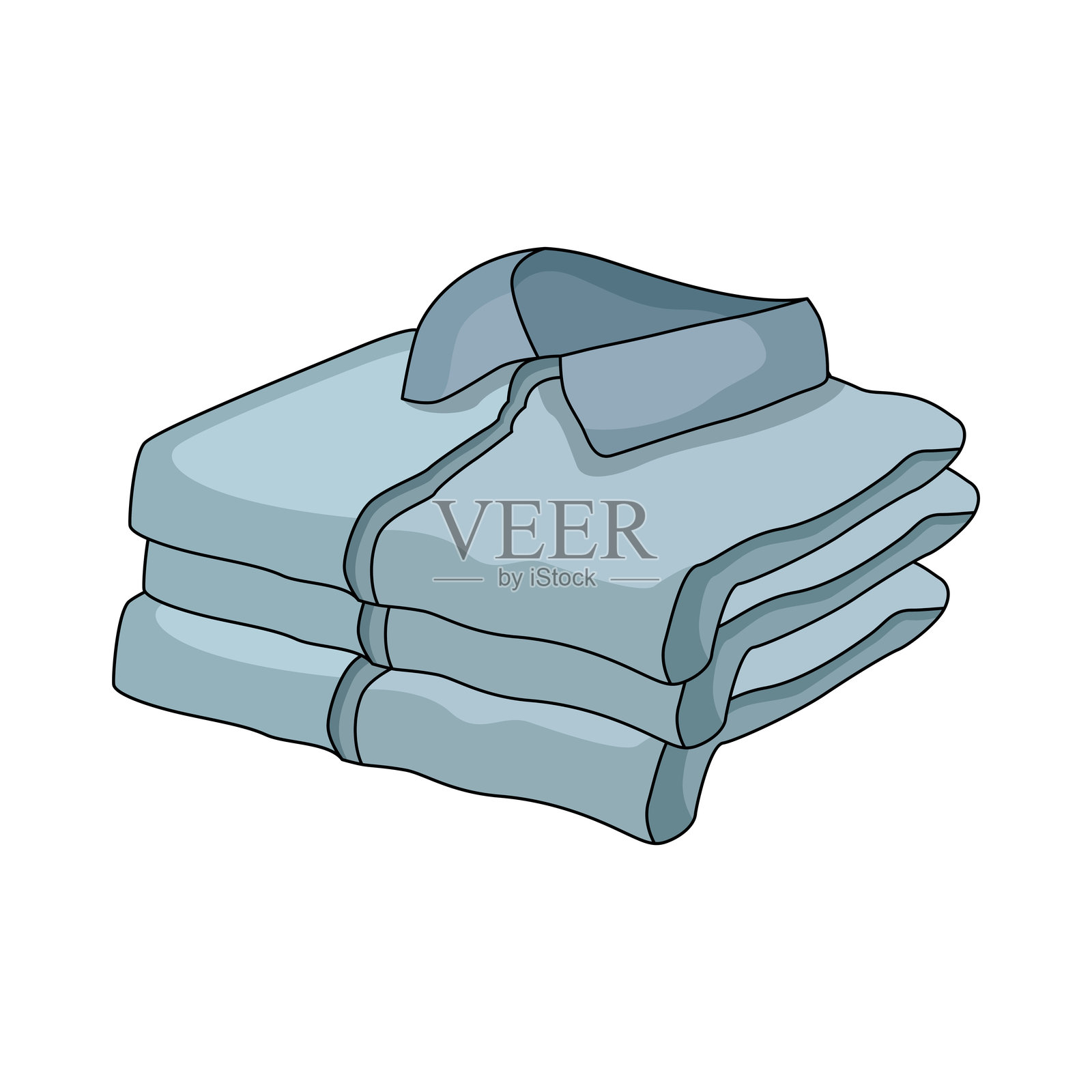 叠衣服插画图片素材