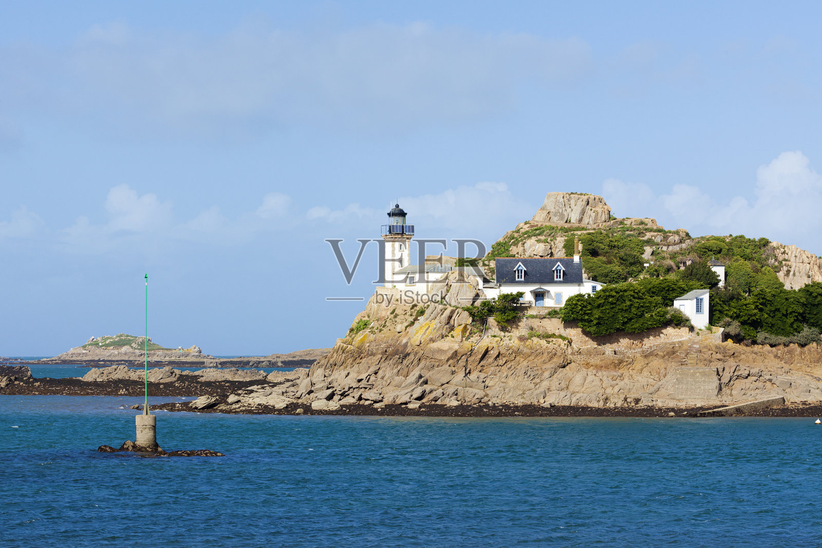 法国布列塔尼莫尔莱克斯湾的卢埃岛照片摄影图片