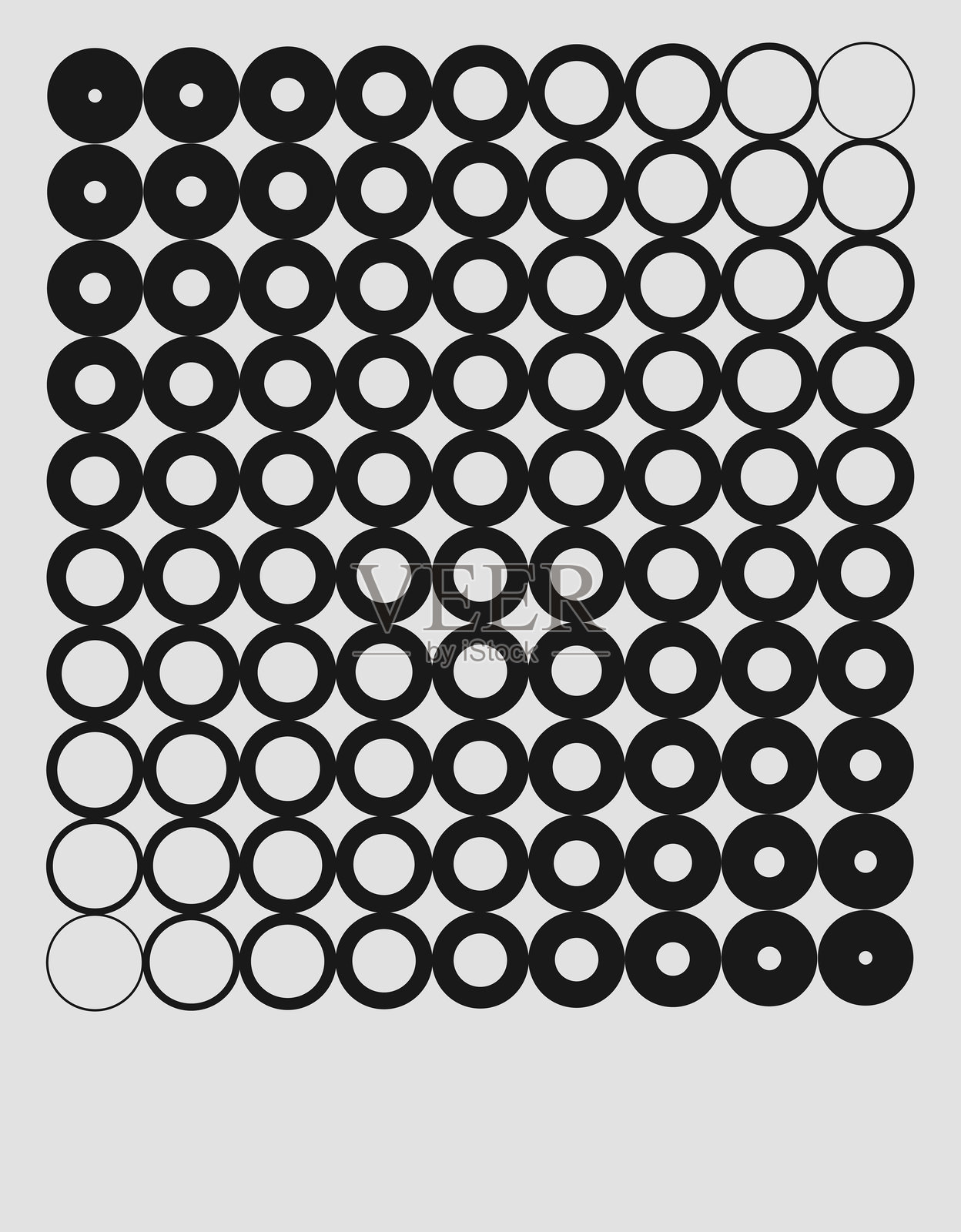 黑白几何圆形混合变形图案背景插画图片素材