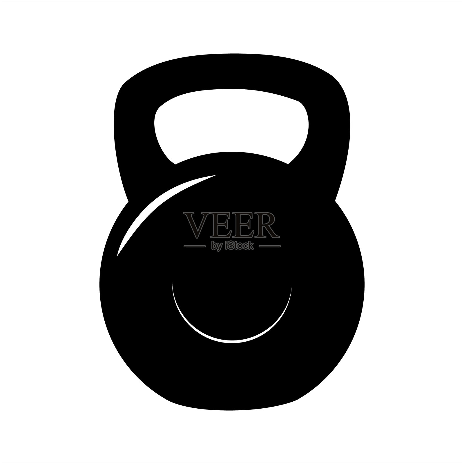 壶铃图标。插画图片素材