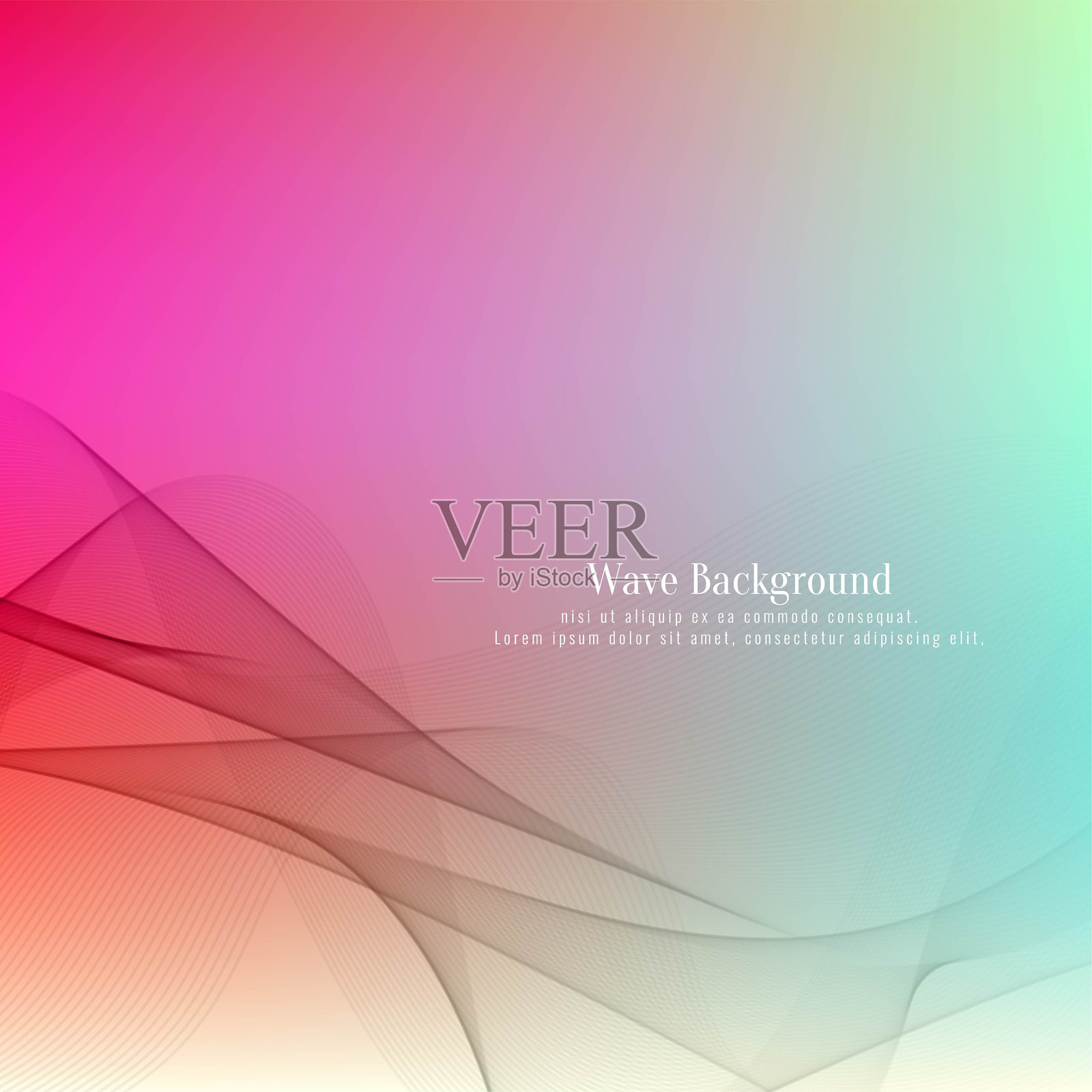 抽象装饰性波浪背景插画图片素材