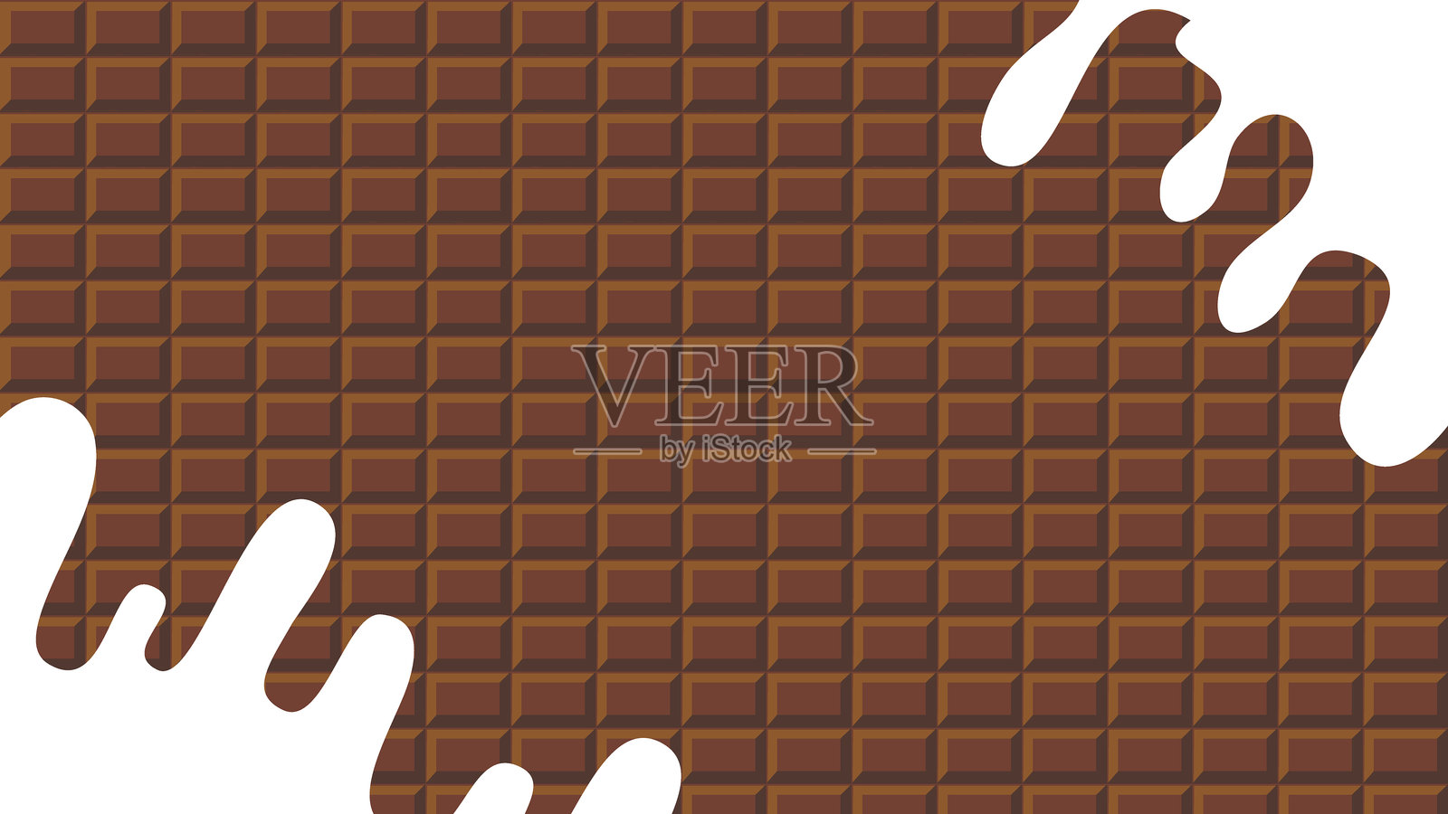 这是一个巧克力融化的背景框架插图。插画图片素材